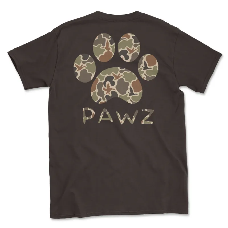 Duck Camo Dark - Brown (Adult Short Sleeve T-Shirt) made by PAWZ