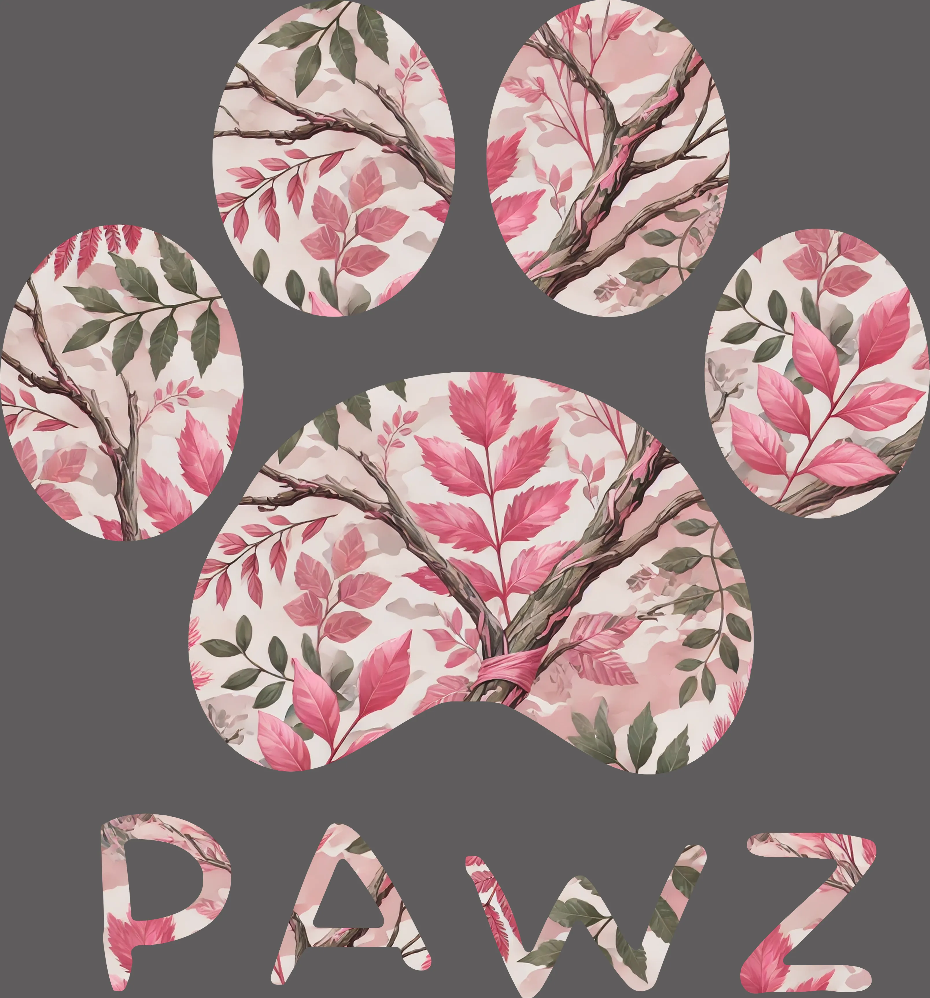 Pink Tree Camo (Adult Short Sleeve T-Shirt) sold by PAWZ product image thumbnail 3
