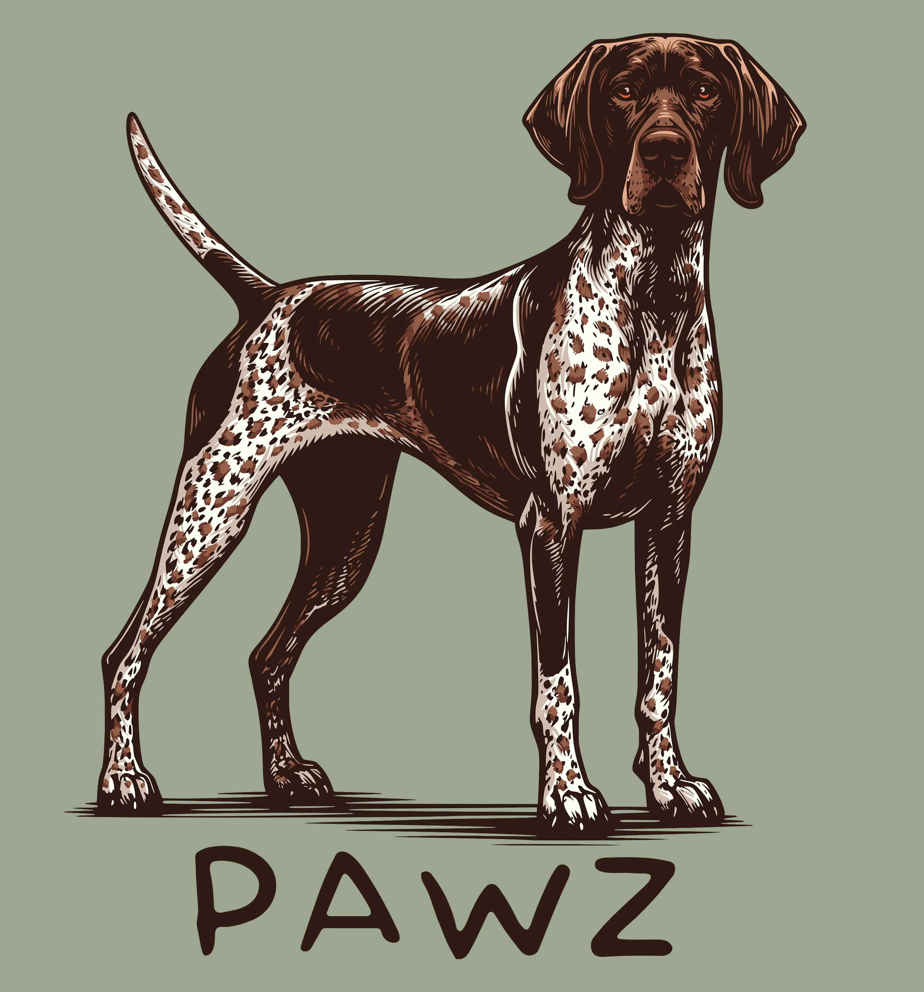 Shorthaired Pointer (Adult Short Sleeve T-Shirt) sold by PAWZ product image thumbnail 3