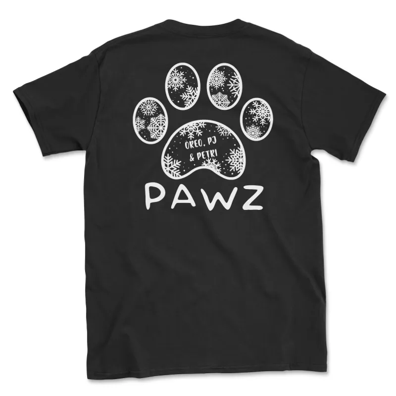 Oreo, PJ, Petri Snowflake (Adult Short Sleeve T-Shirt) sold by PAWZ
