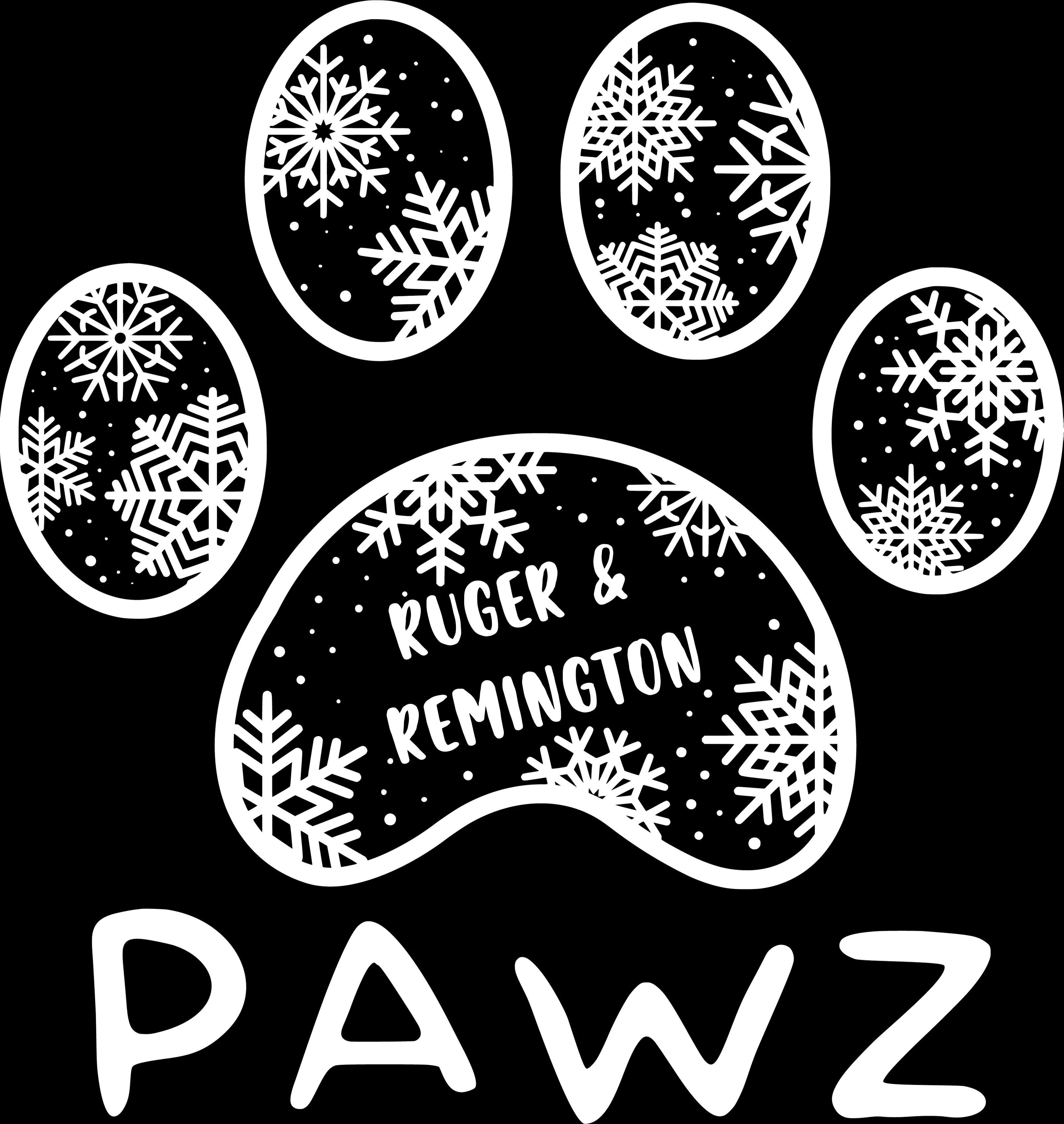 Ruger & Remington Snowflake (Adult Hoodie) sold by PAWZ product image thumbnail 3