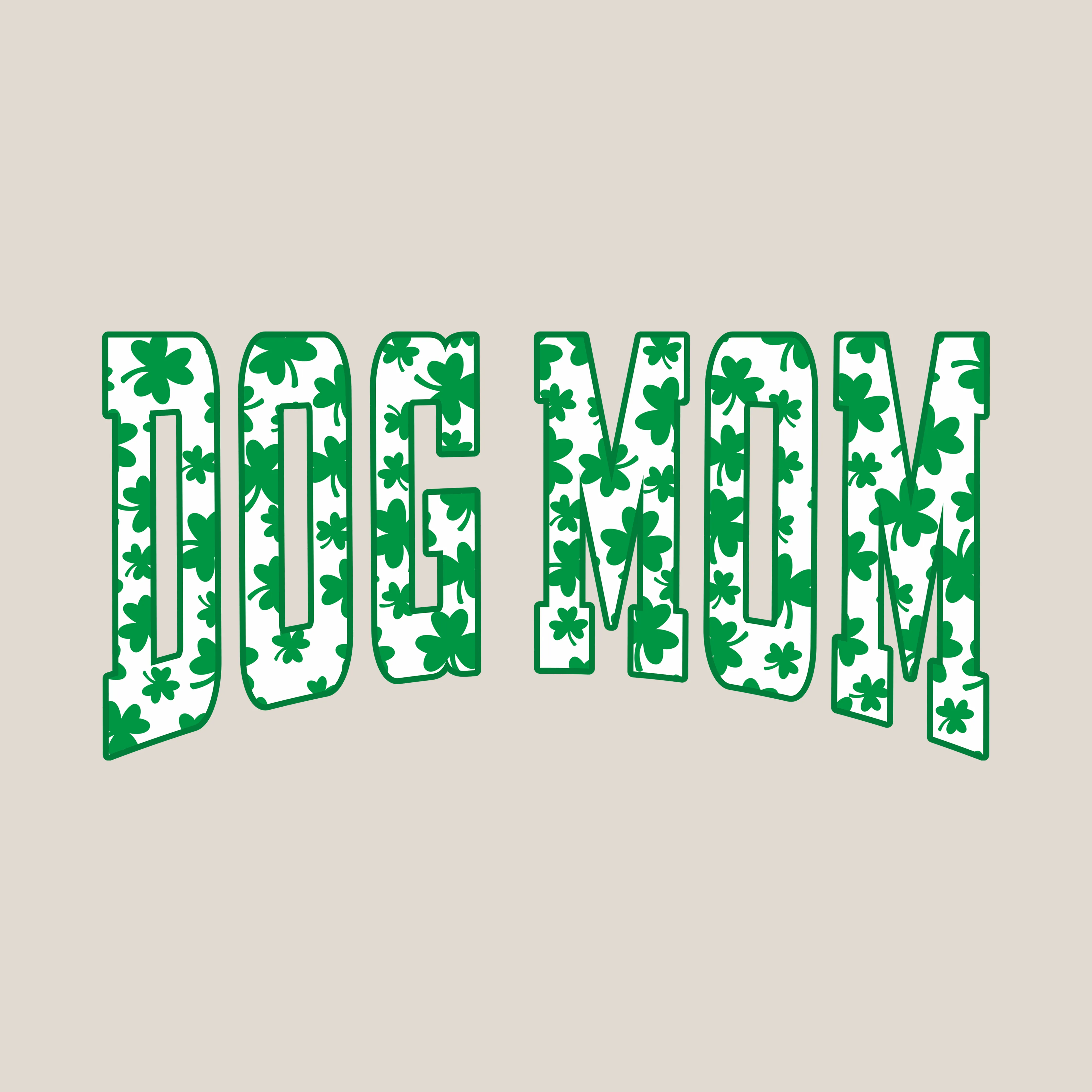 Dog Mom Clover - Front Print (Adult Short Sleeve T-Shirt) sold by PAWZ product image thumbnail 2