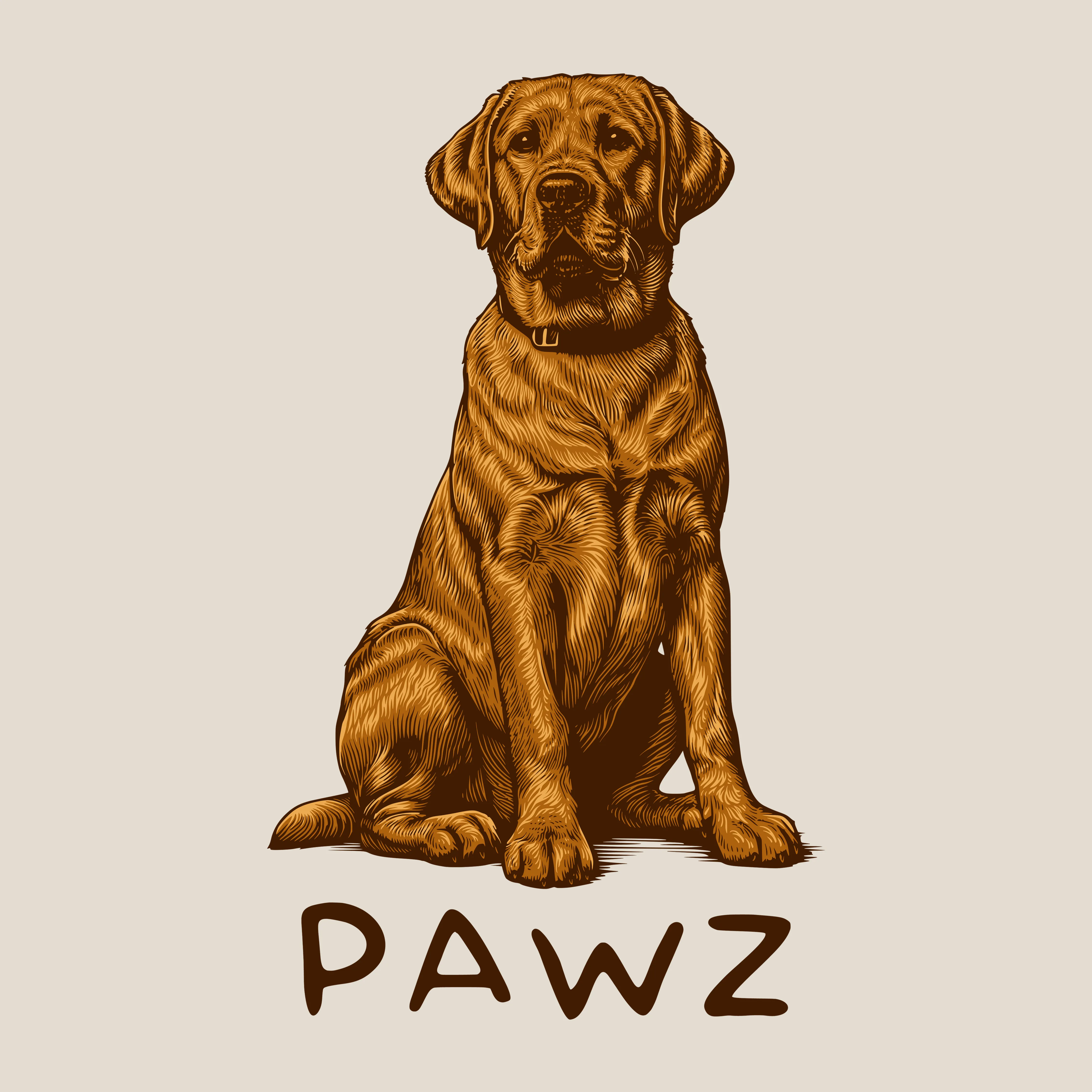 Yellow Labrador Retriever (Adult Short Sleeve T-Shirt) sold by PAWZ product image thumbnail 3
