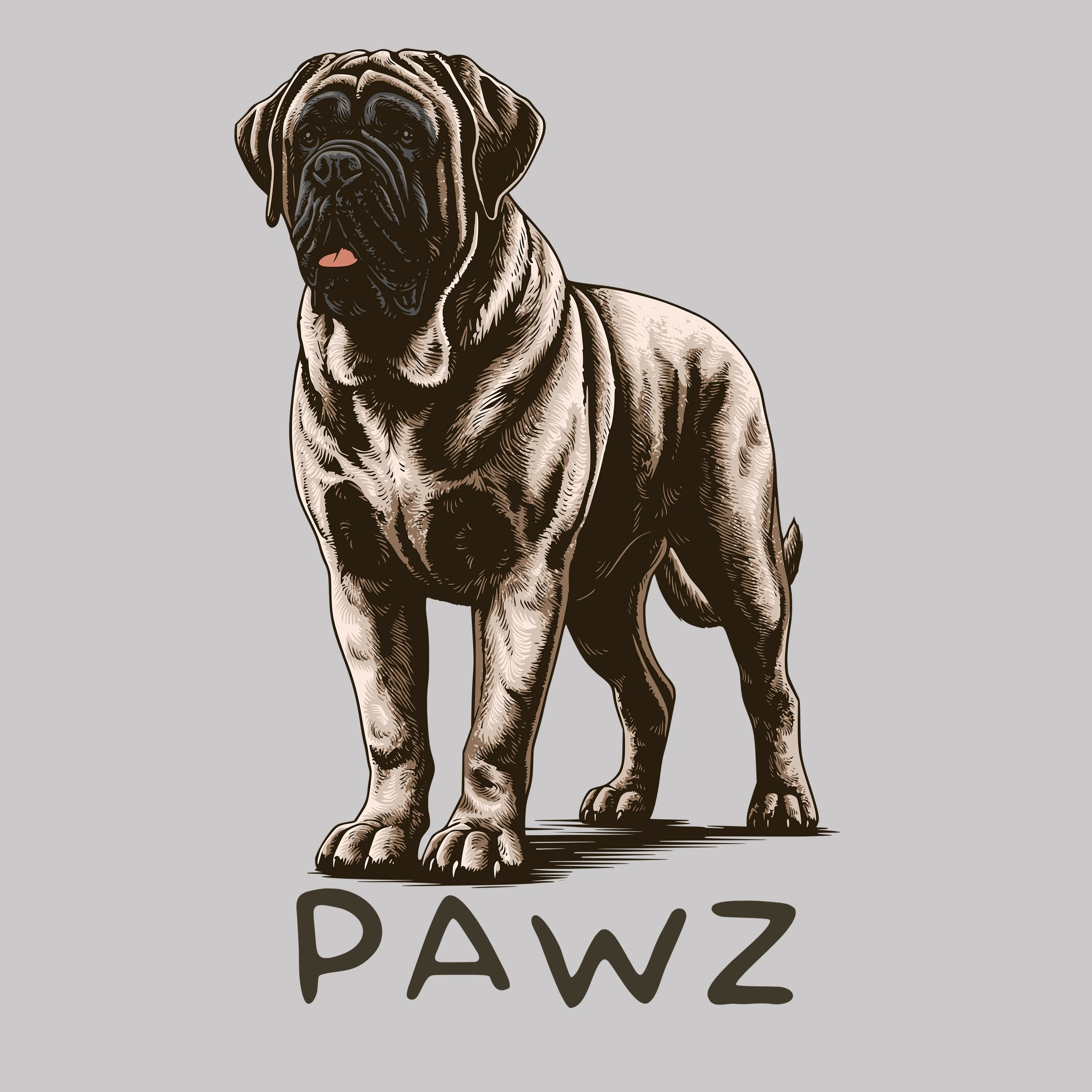 English Mastiff (Adult Short Sleeve T-Shirt) sold by PAWZ product image thumbnail 3