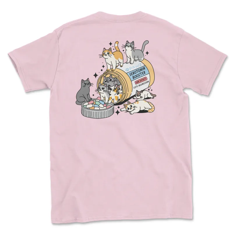 Serotonin Cat (Adult Short Sleeve T-Shirt) sold by PAWZ