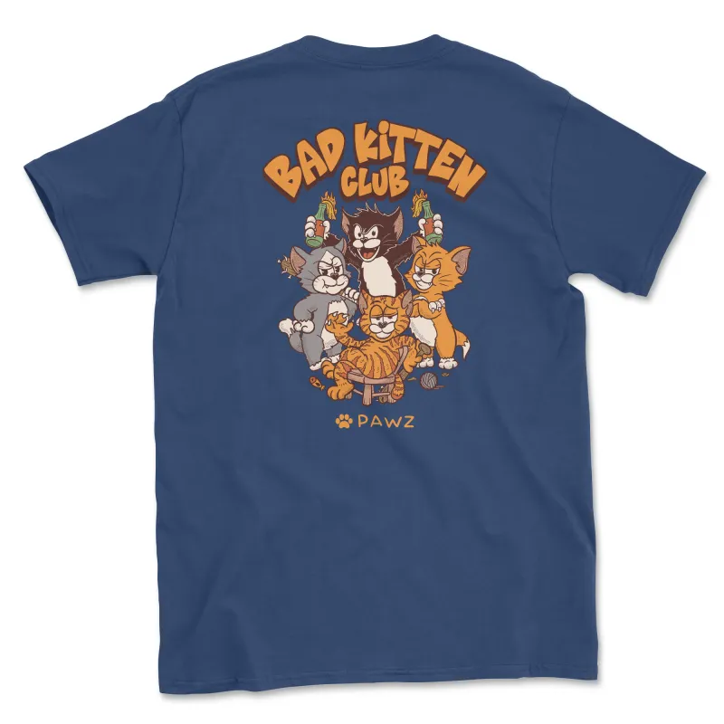 Bad Kitten Club (Adult Short Sleeve T-Shirt) sold by PAWZ