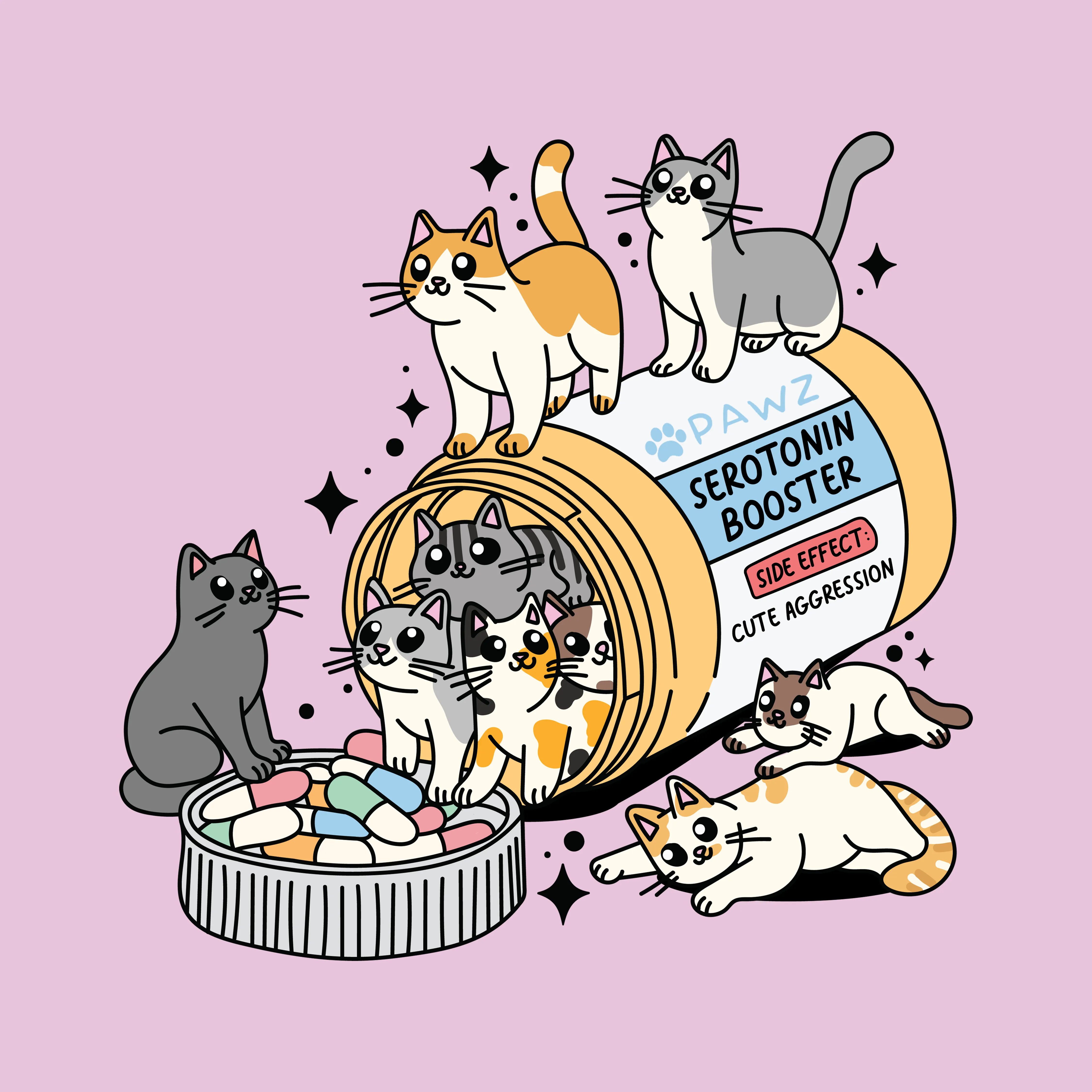 Serotonin Cat (Adult Hoodie) sold by PAWZ product image thumbnail 3