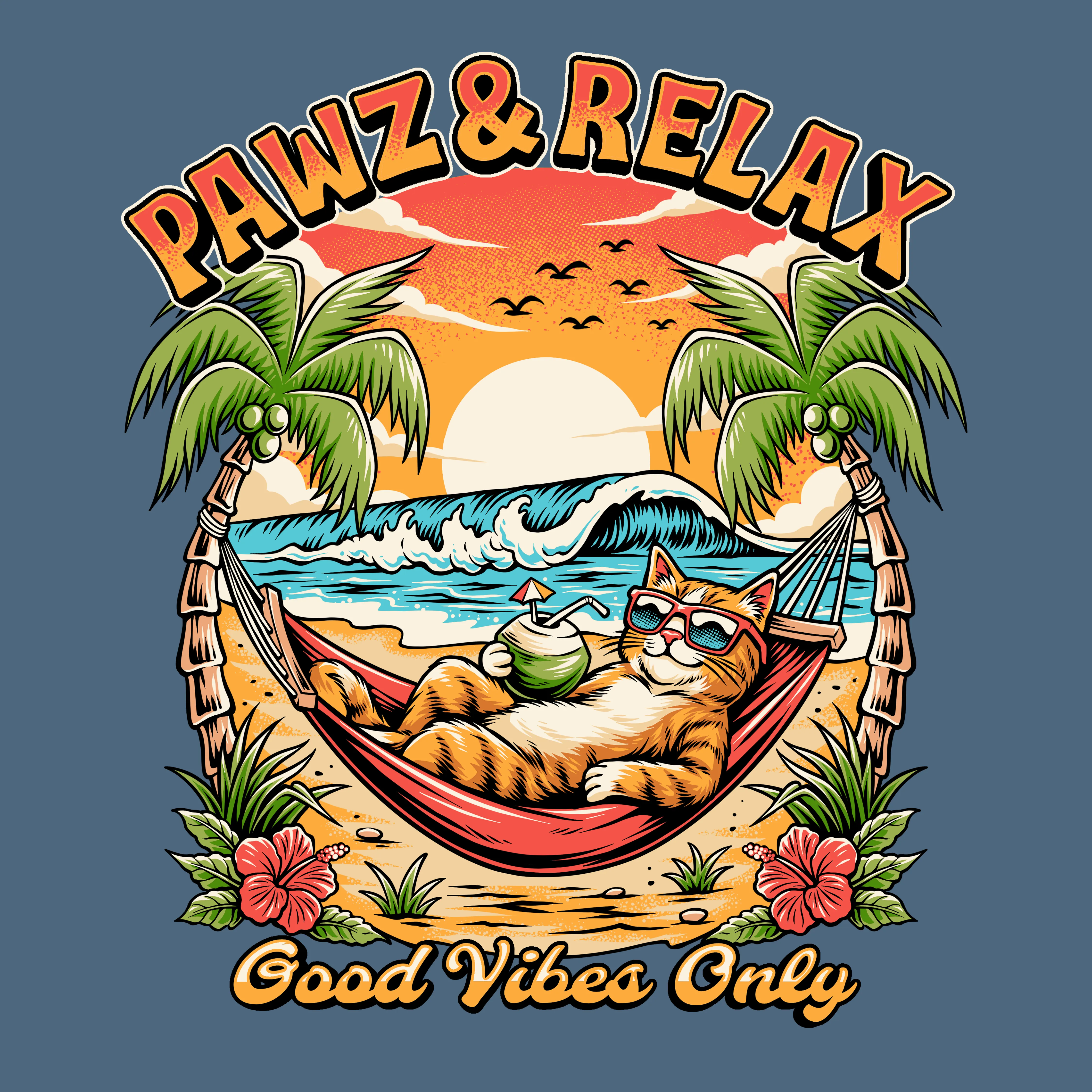 Pawz & Relax (Adult Short Sleeve T-Shirt) sold by PAWZ product image thumbnail 3