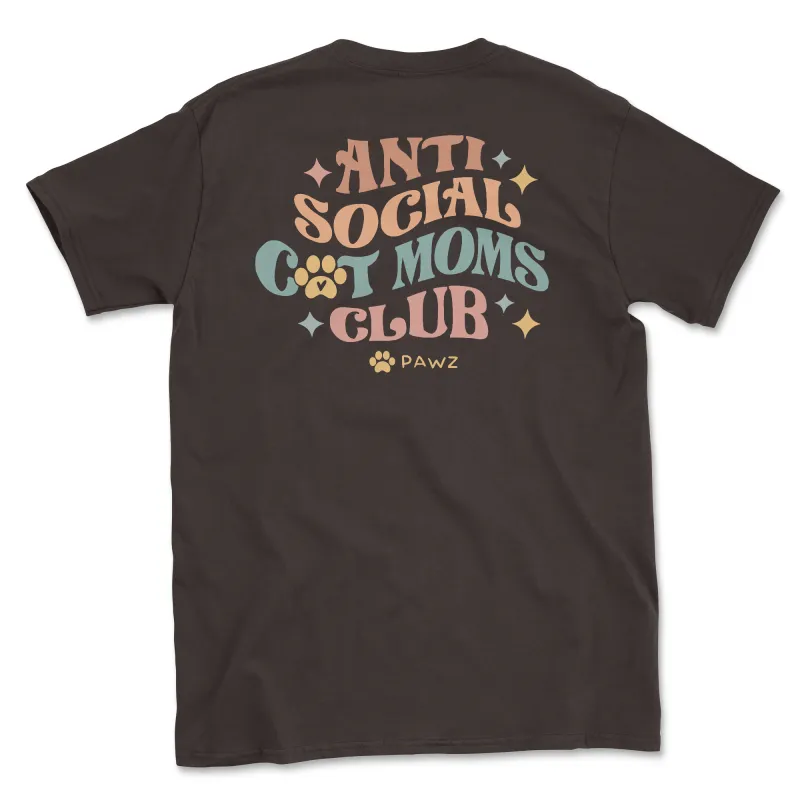 Anti Social Cat Mom (Adult Short Sleeve T-Shirt) sold by PAWZ