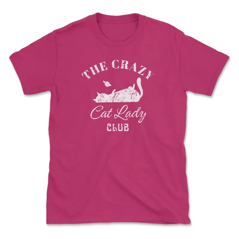 Crazy Cat Lady Club (Adult Short Sleeve T-Shirt) sold by PAWZ