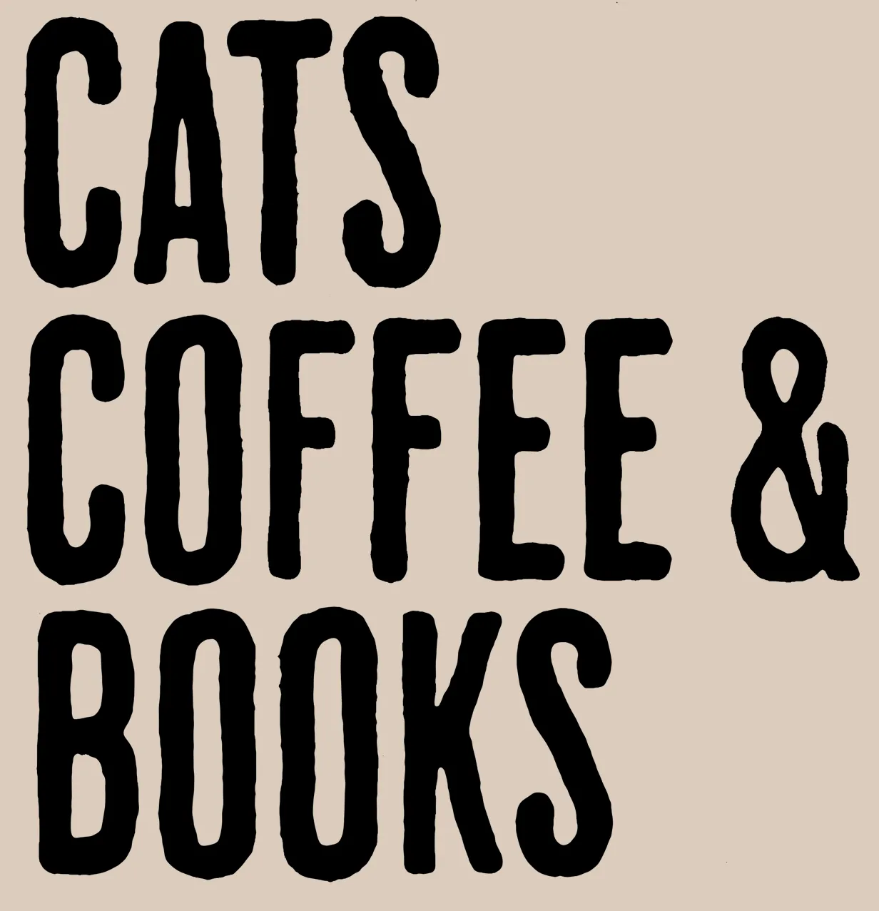 Cats, Coffee & Books - Front Print - Sand (Adult Short Sleeve T-Shirt) sold by PAWZ product image thumbnail 2