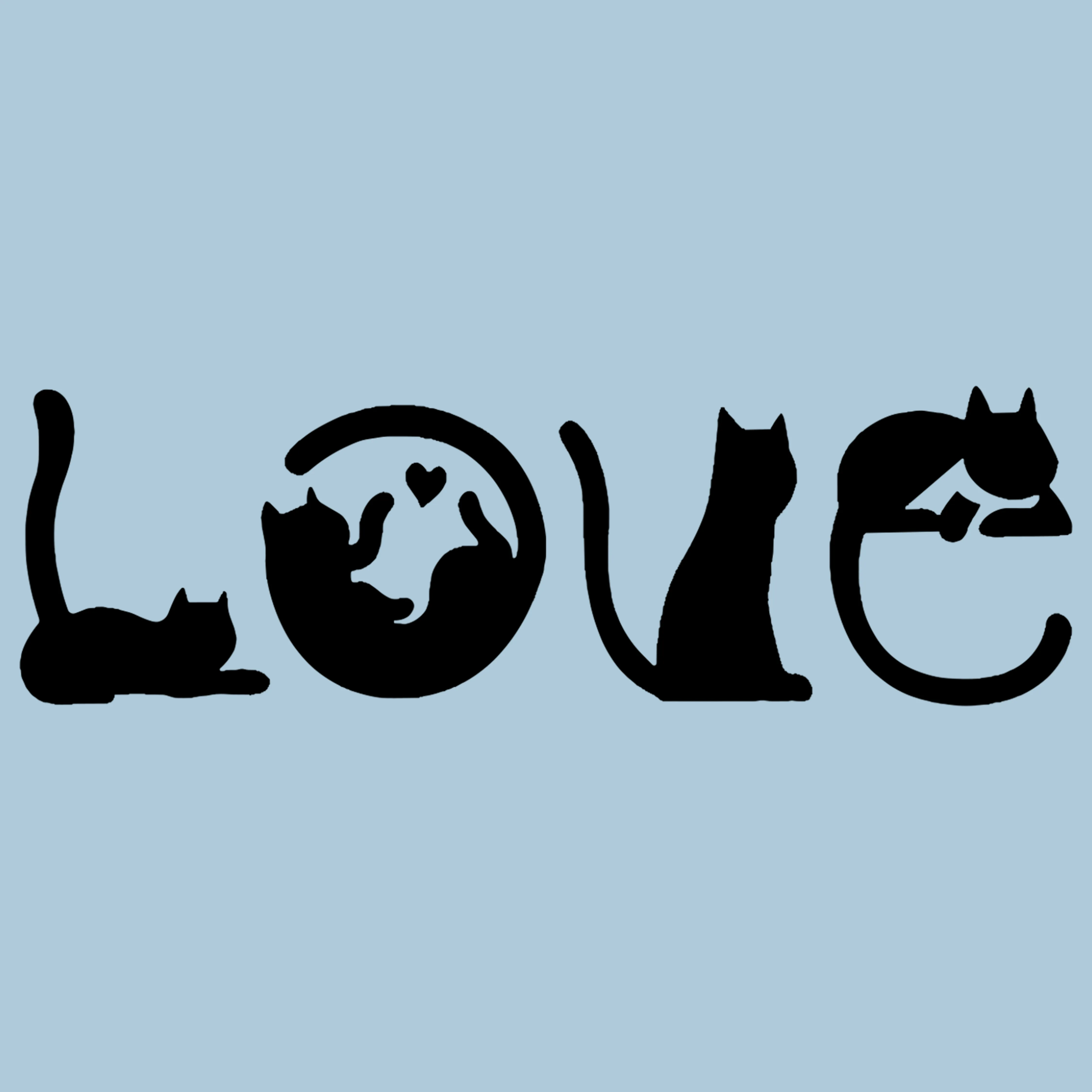 Love Cats - Front Print - (Adult Short Sleeve T-Shirt) sold by PAWZ product image thumbnail 2
