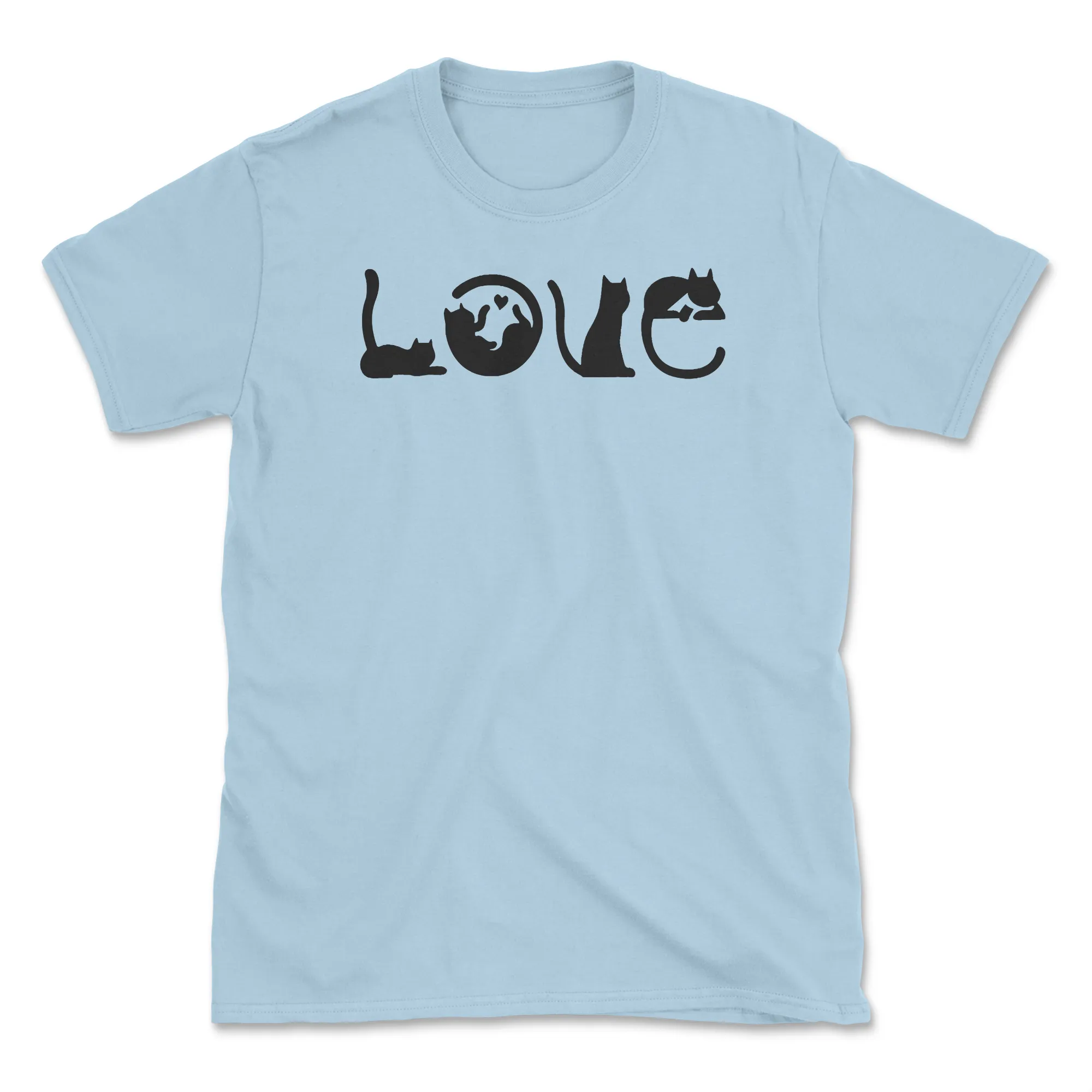Love Cats - Front Print - (Adult Short Sleeve T-Shirt) sold by PAWZ