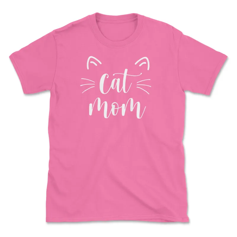Whiskers & Ears - Front Print - Azalea (Adult Short Sleeve T-Shirt) sold by PAWZ