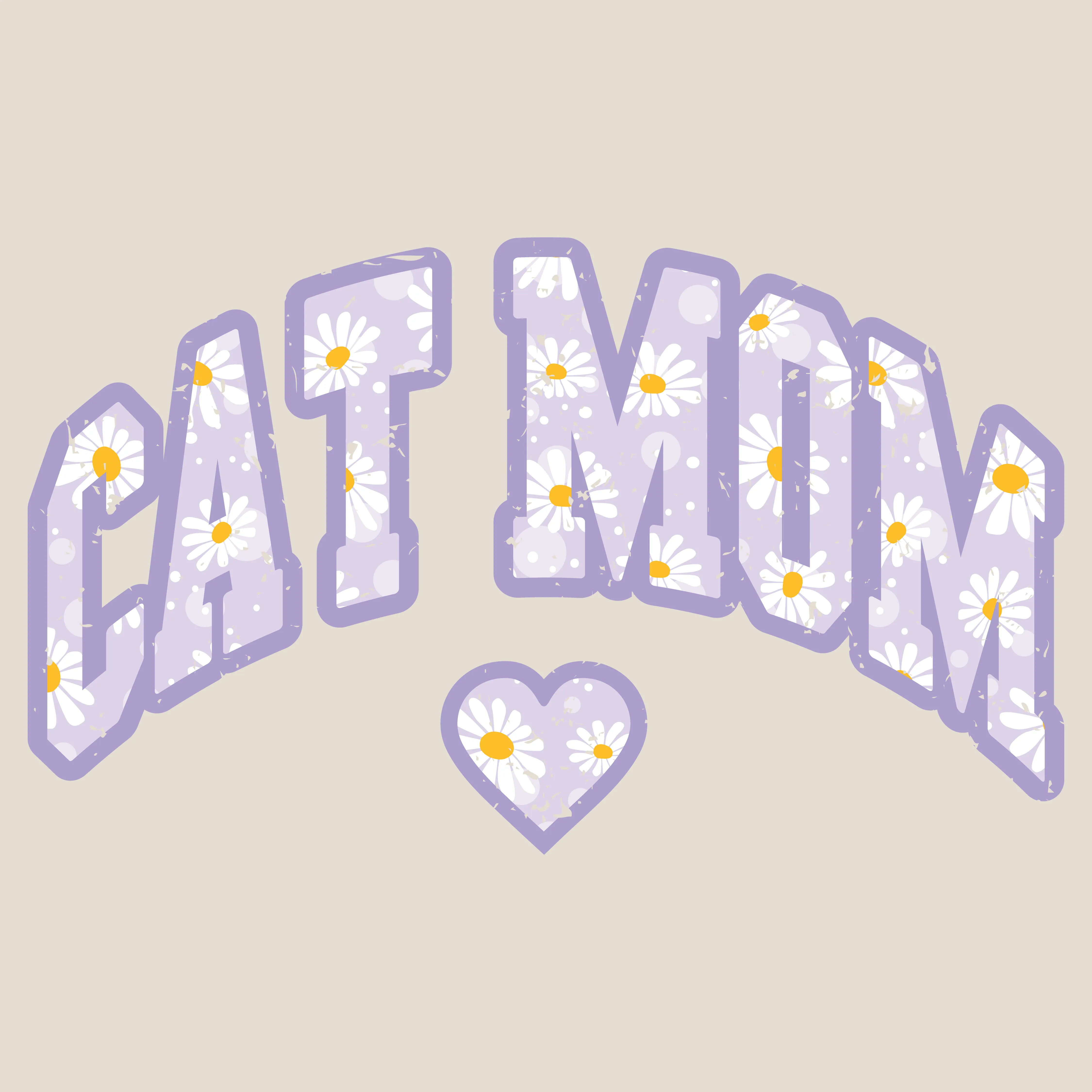 Cat Mom - Front Print - Natural (Adult Short Sleeve T-Shirt) sold by PAWZ product image thumbnail 2