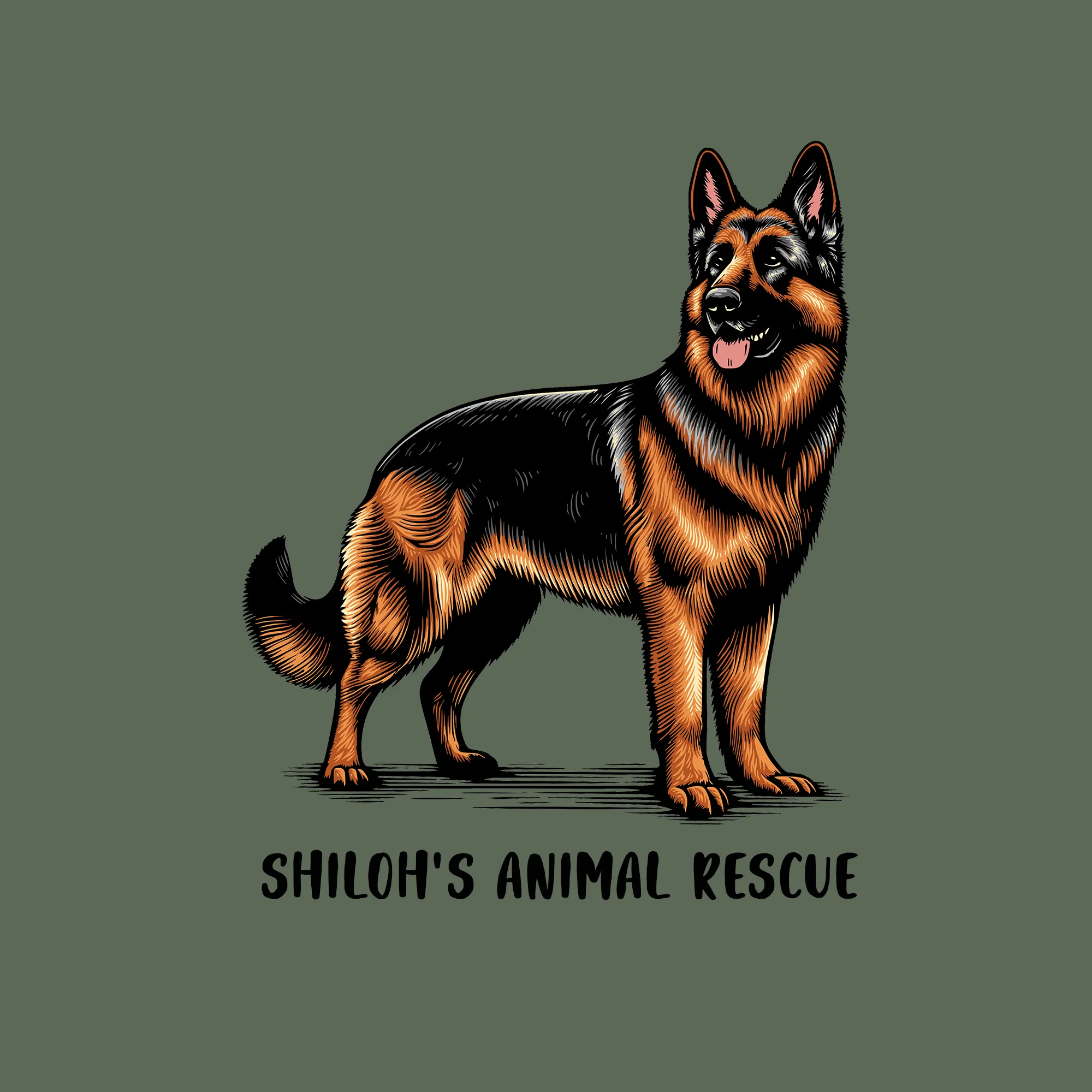 Shiloh's Shepherd (Adult Short Sleeve T-Shirt) sold by PAWZ product image thumbnail 3