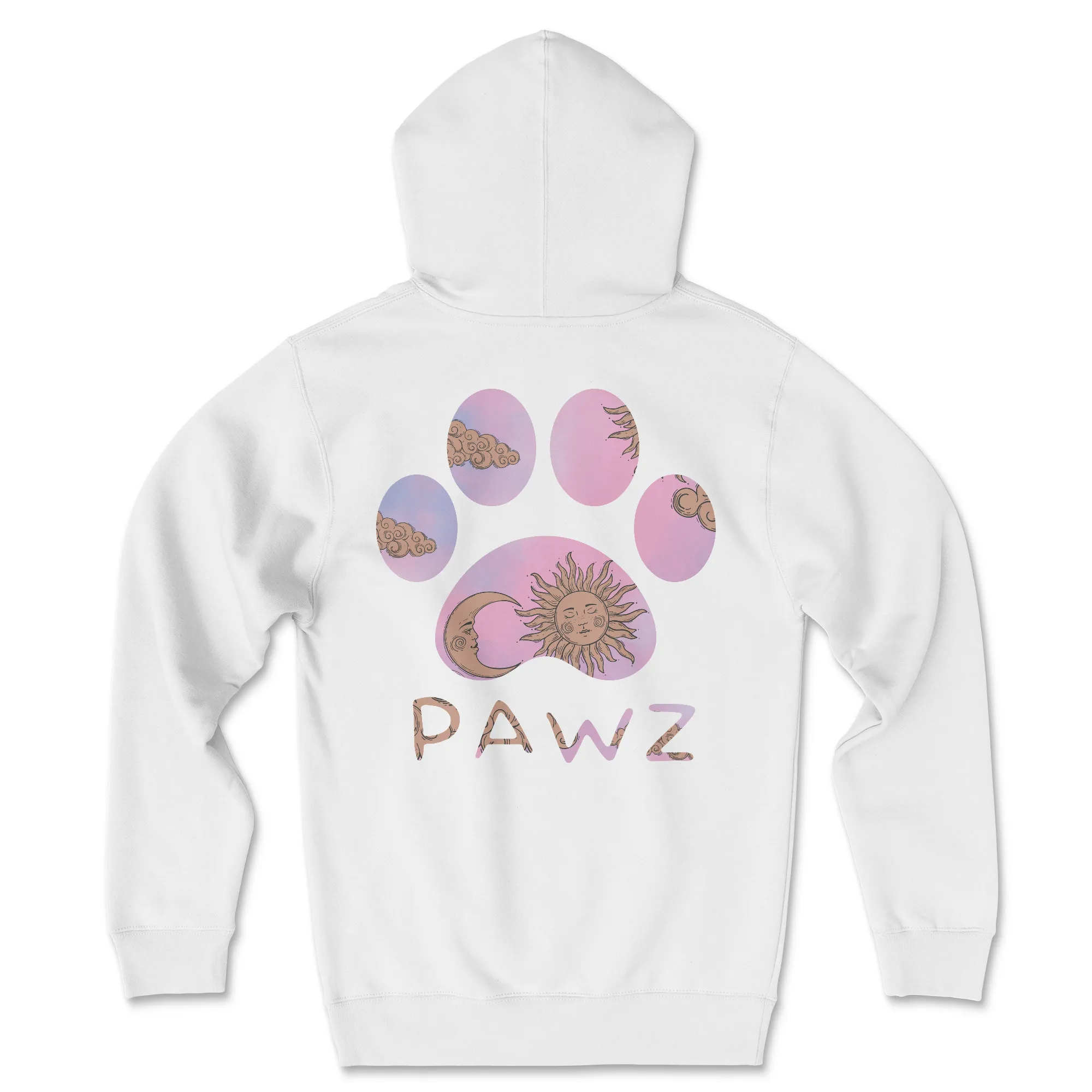 Lunar Pawz - White (Adult Hoodie) sold by PAWZ