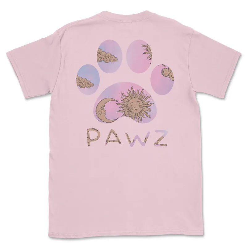 Lunar Pawz - Light Pink (Adult Short Sleeve T-Shirt) sold by PAWZ