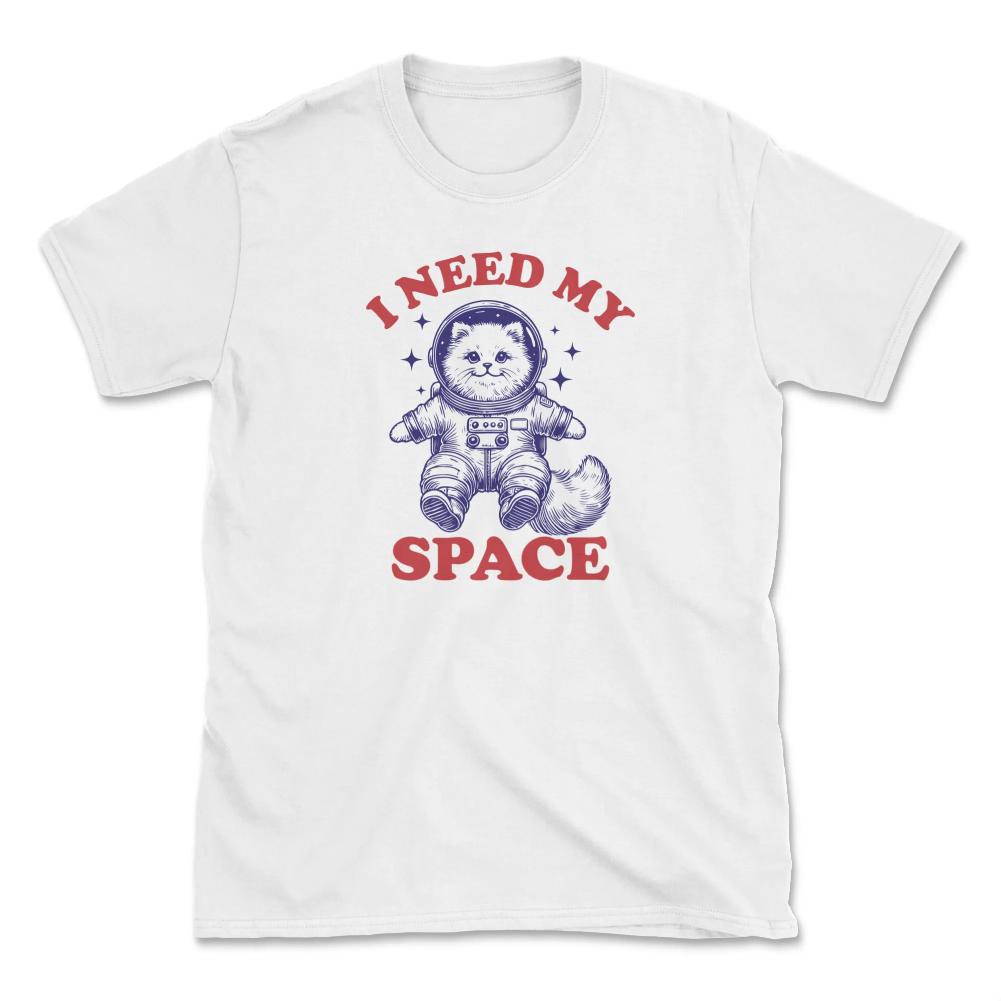 I Need My Space - Front Print (Adult Short Sleeve T-Shirt) sold by PAWZ