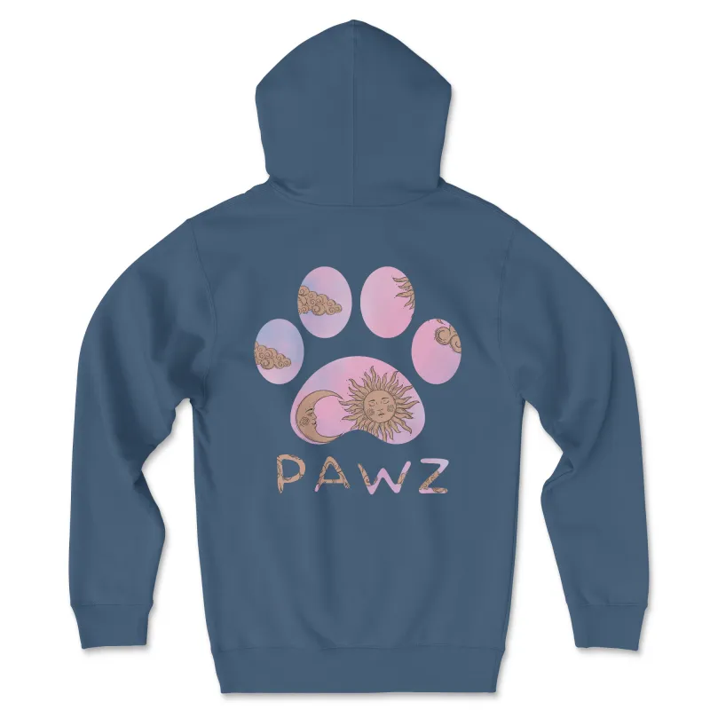 Lunar Pawz - Indigo (Adult Hoodie) sold by PAWZ