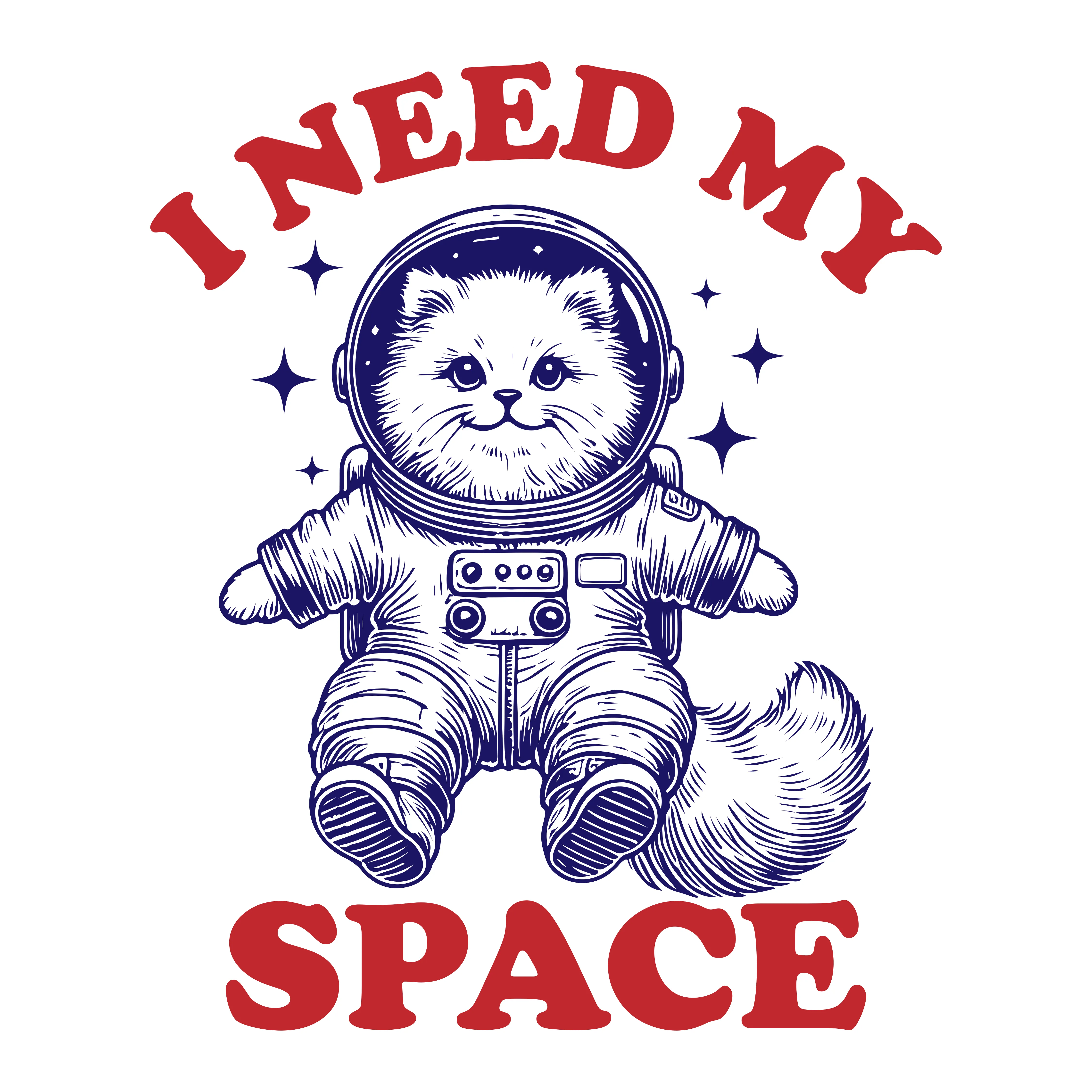 I Need My Space - Front Print (Adult Hoodie) sold by PAWZ product image thumbnail 2