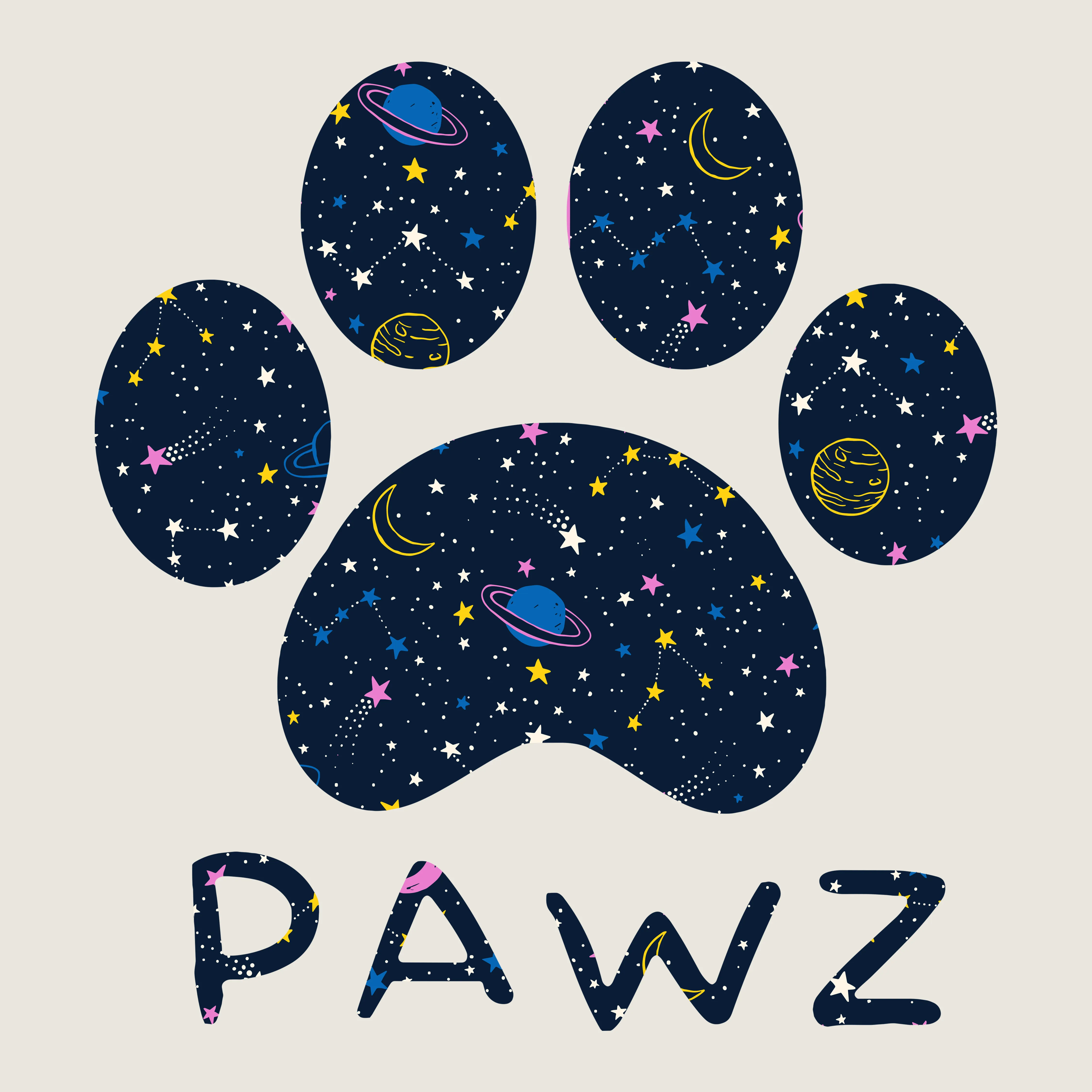 Cosmic Pawz (Adult Hoodie) sold by PAWZ product image thumbnail 3