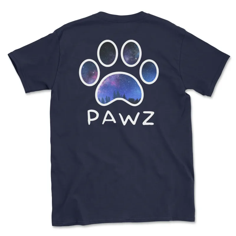 Starry Night - Navy (Adult Short Sleeve T-Shirt) sold by PAWZ