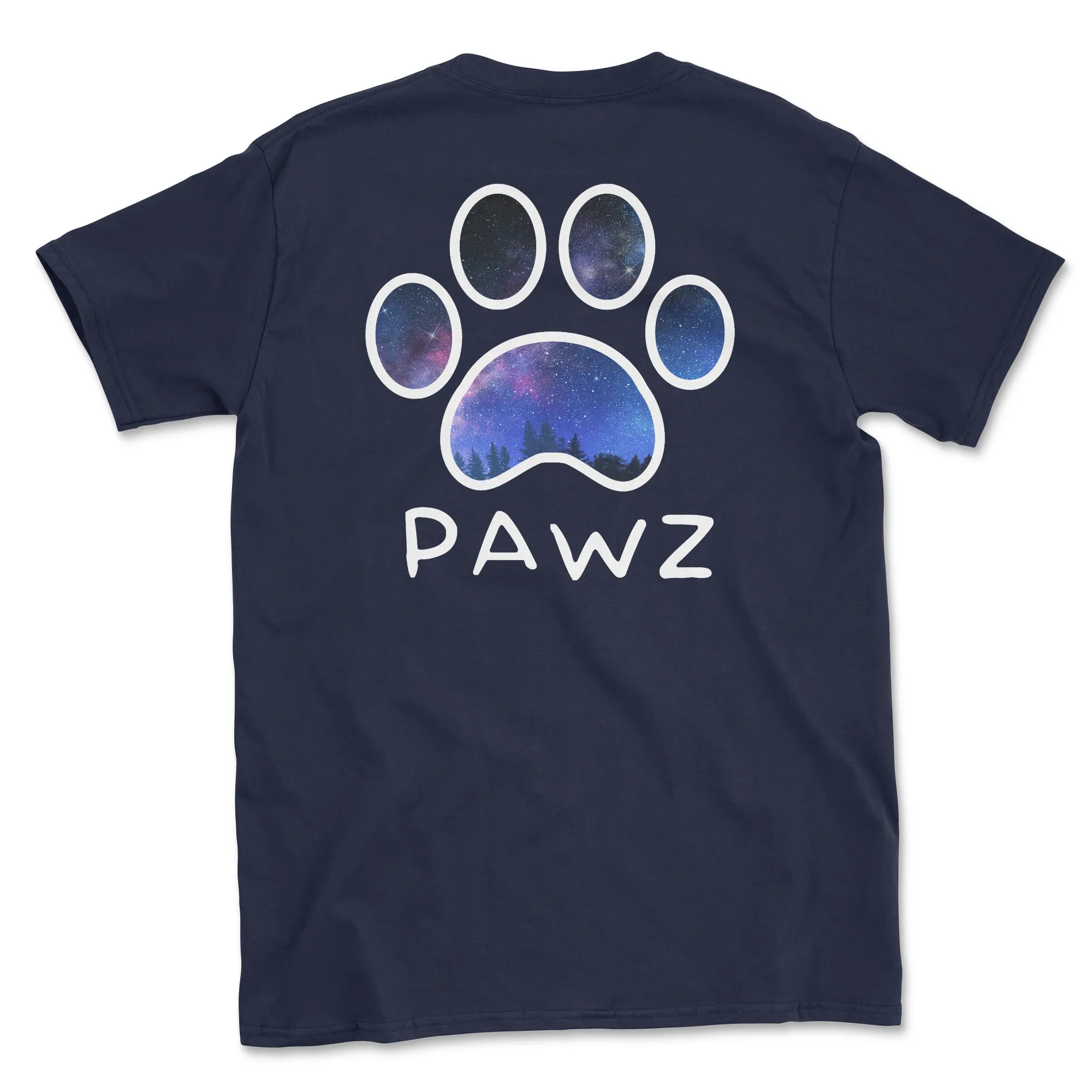 Starry Night - Navy (Adult Short Sleeve T-Shirt) sold by PAWZ