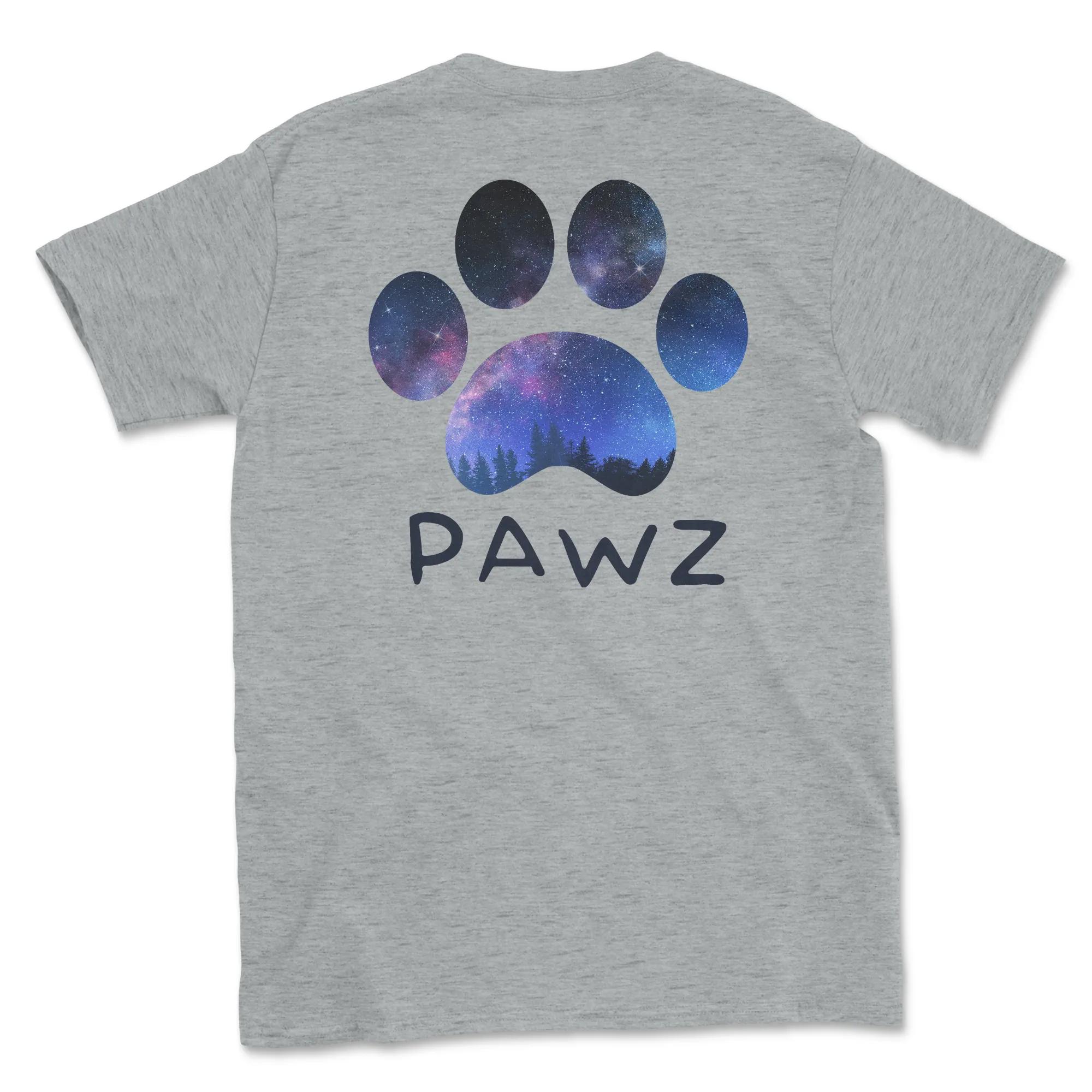 Starry Night - Sports Grey (Adult Short Sleeve T-Shirt) sold by PAWZ