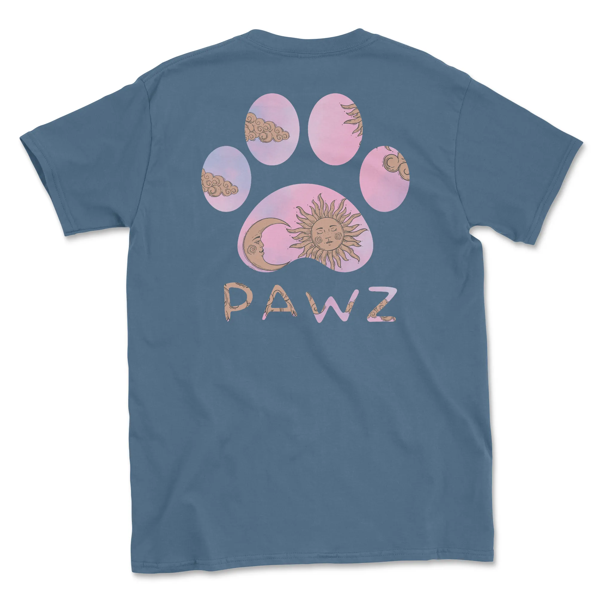 Lunar Pawz - Indigo (Adult Short Sleeve T-Shirt) sold by PAWZ