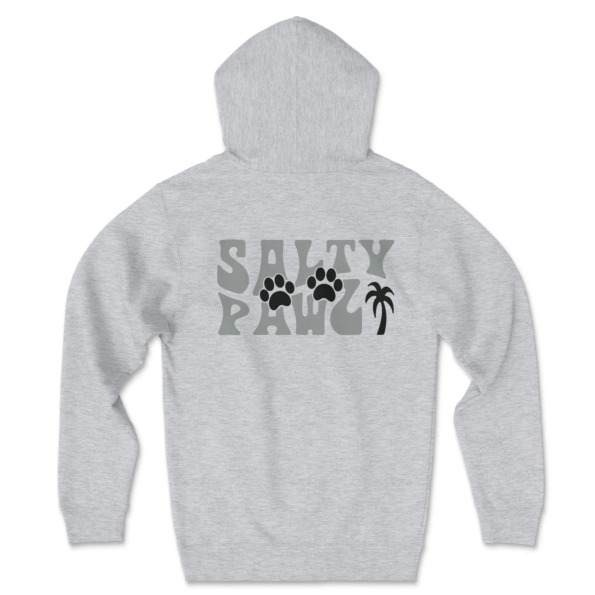 Salty Pawz White/Grey - Sports Grey (Adult Hoodie) sold by PAWZ