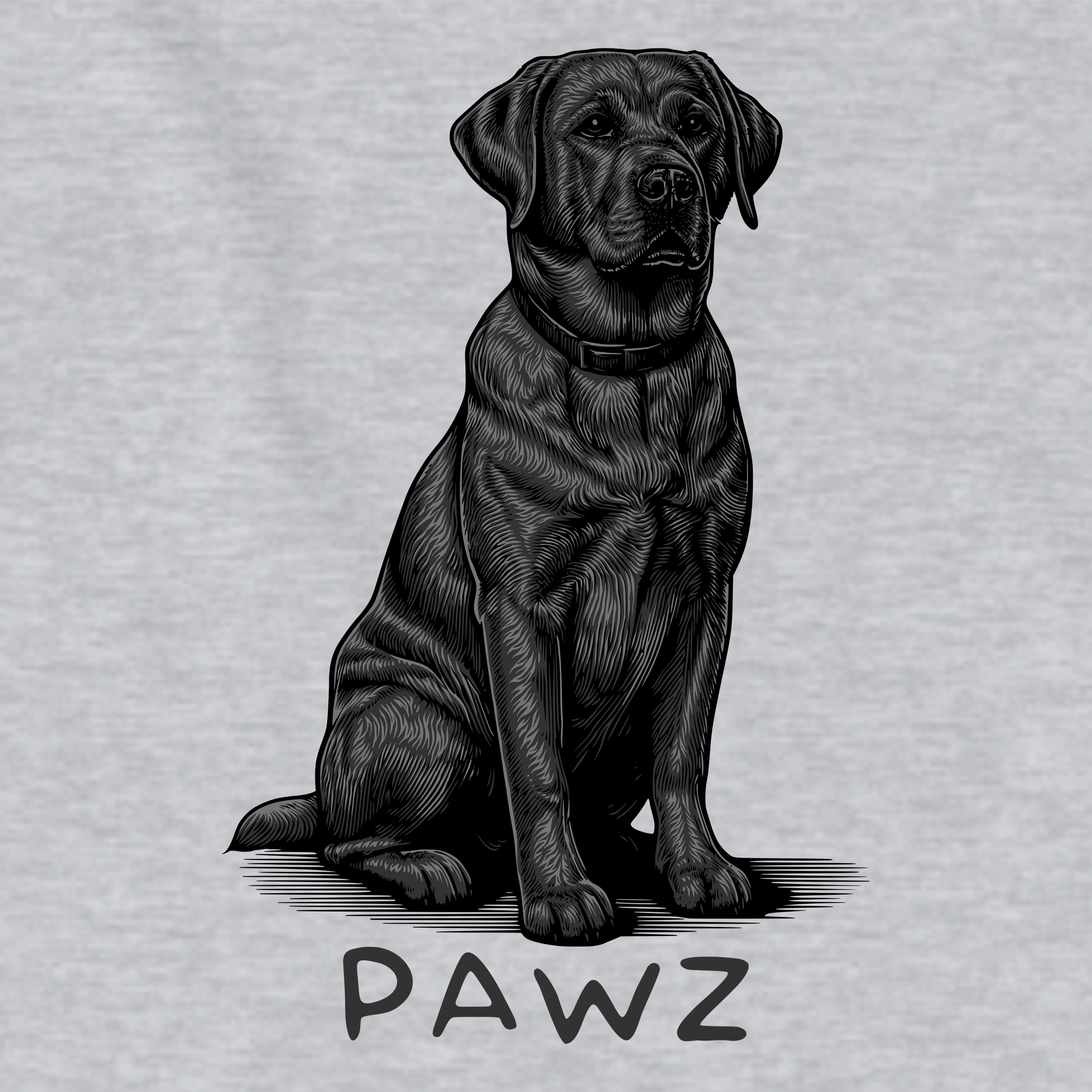 Black Labrador Retriever (Adult Short Sleeve T-Shirt) sold by PAWZ product image thumbnail 3