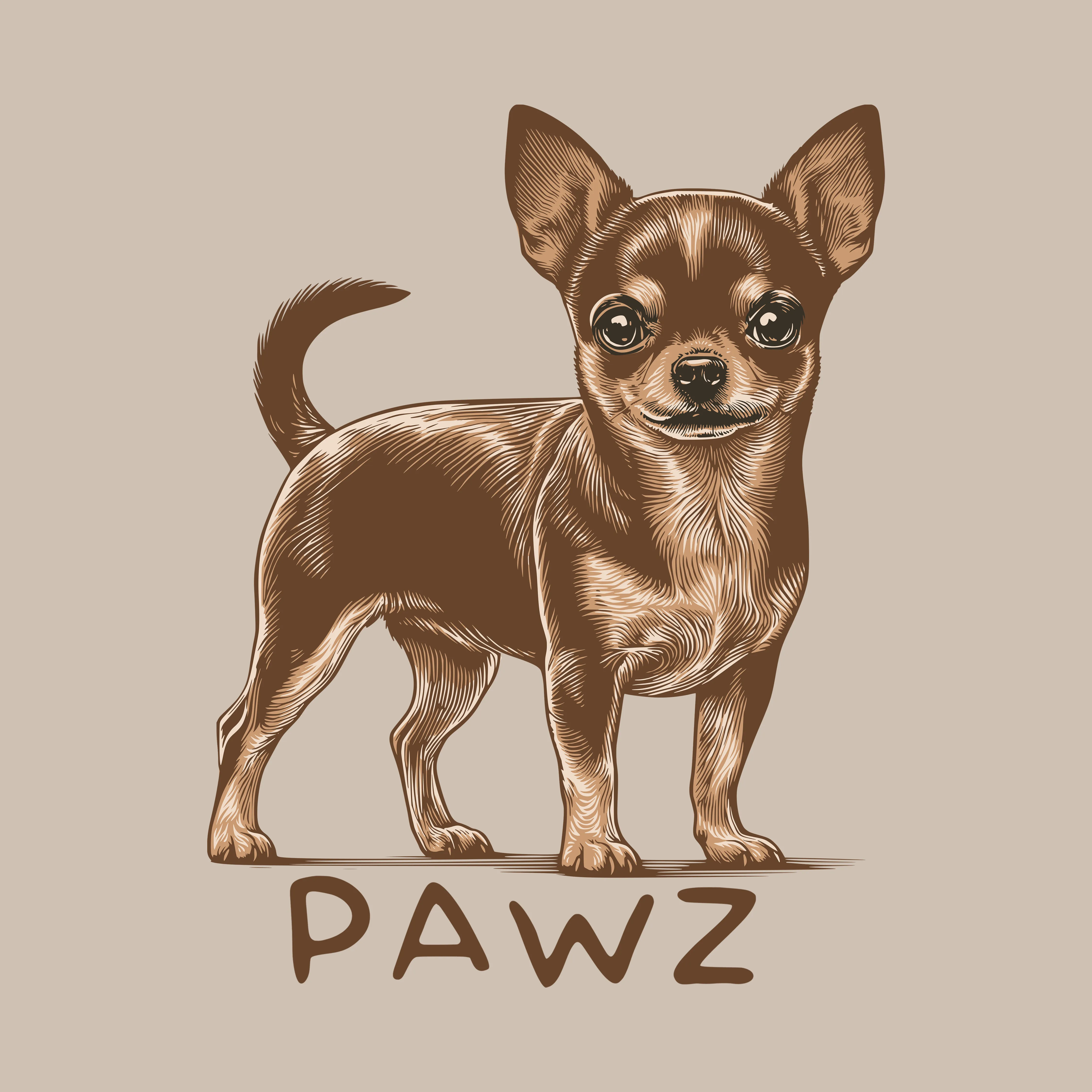Chihuahua (Adult Short Sleeve T-Shirt) sold by PAWZ product image thumbnail 3