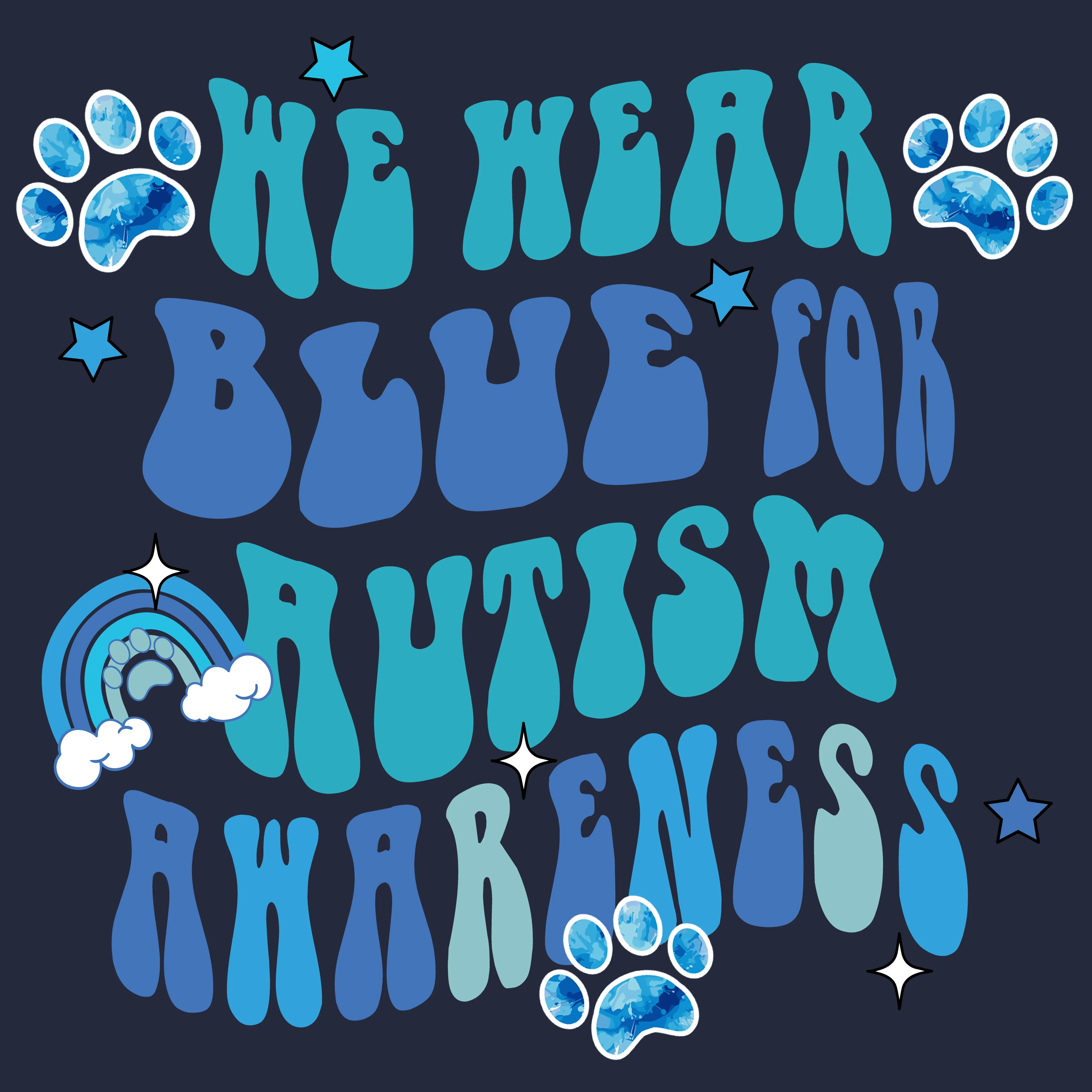 Waves of Blue (Adult Short Sleeve T-Shirt) sold by PAWZ product image thumbnail 3
