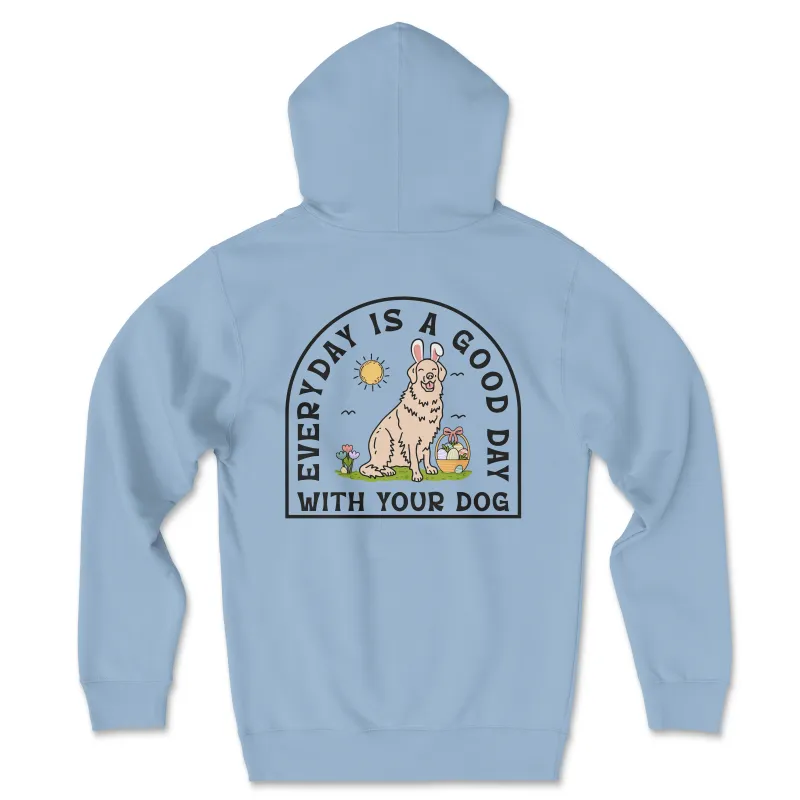 Puppy Positivity - Light Blue (Adult Hoodie) sold by PAWZ