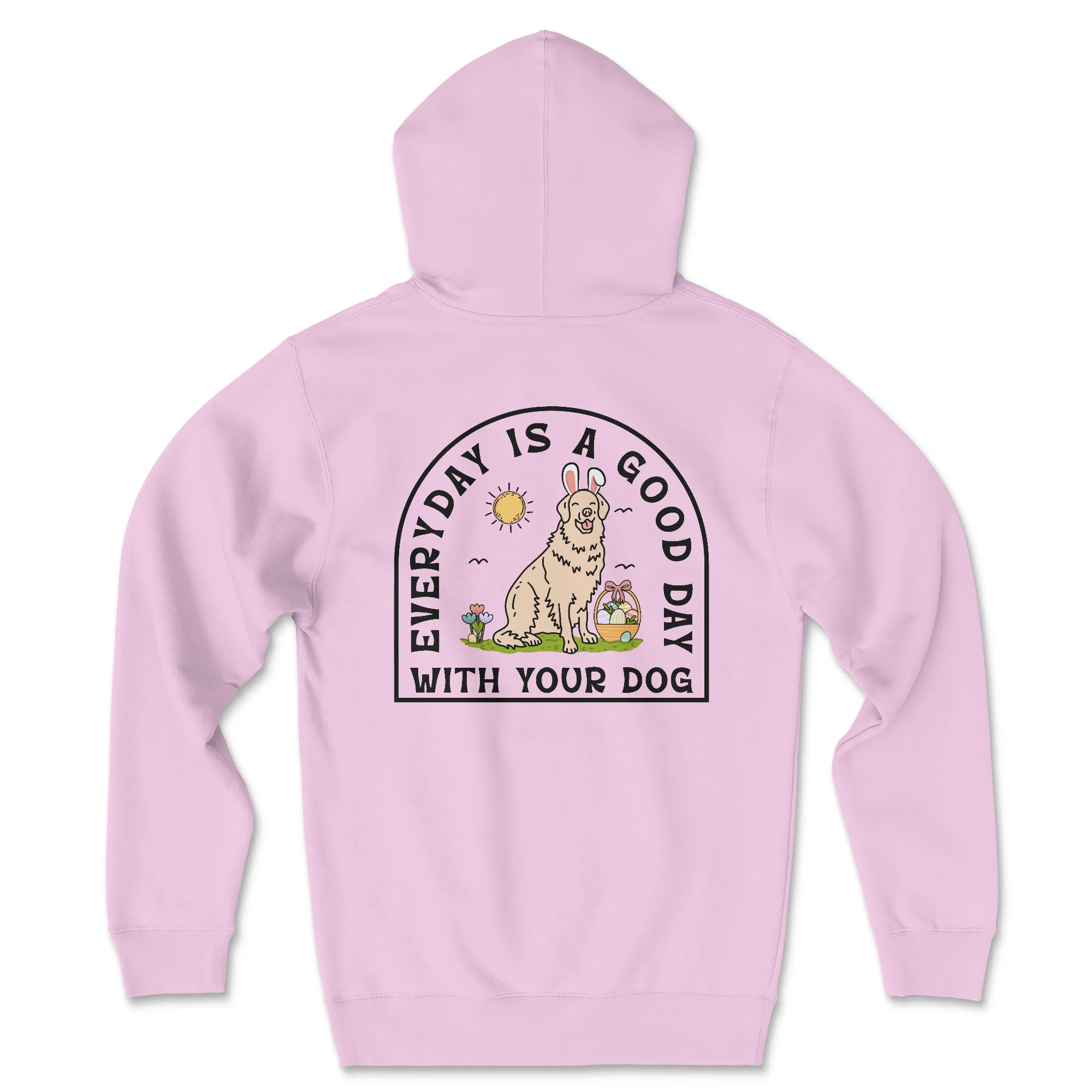 Puppy Positivity - Light Pink (Adult Hoodie) sold by PAWZ