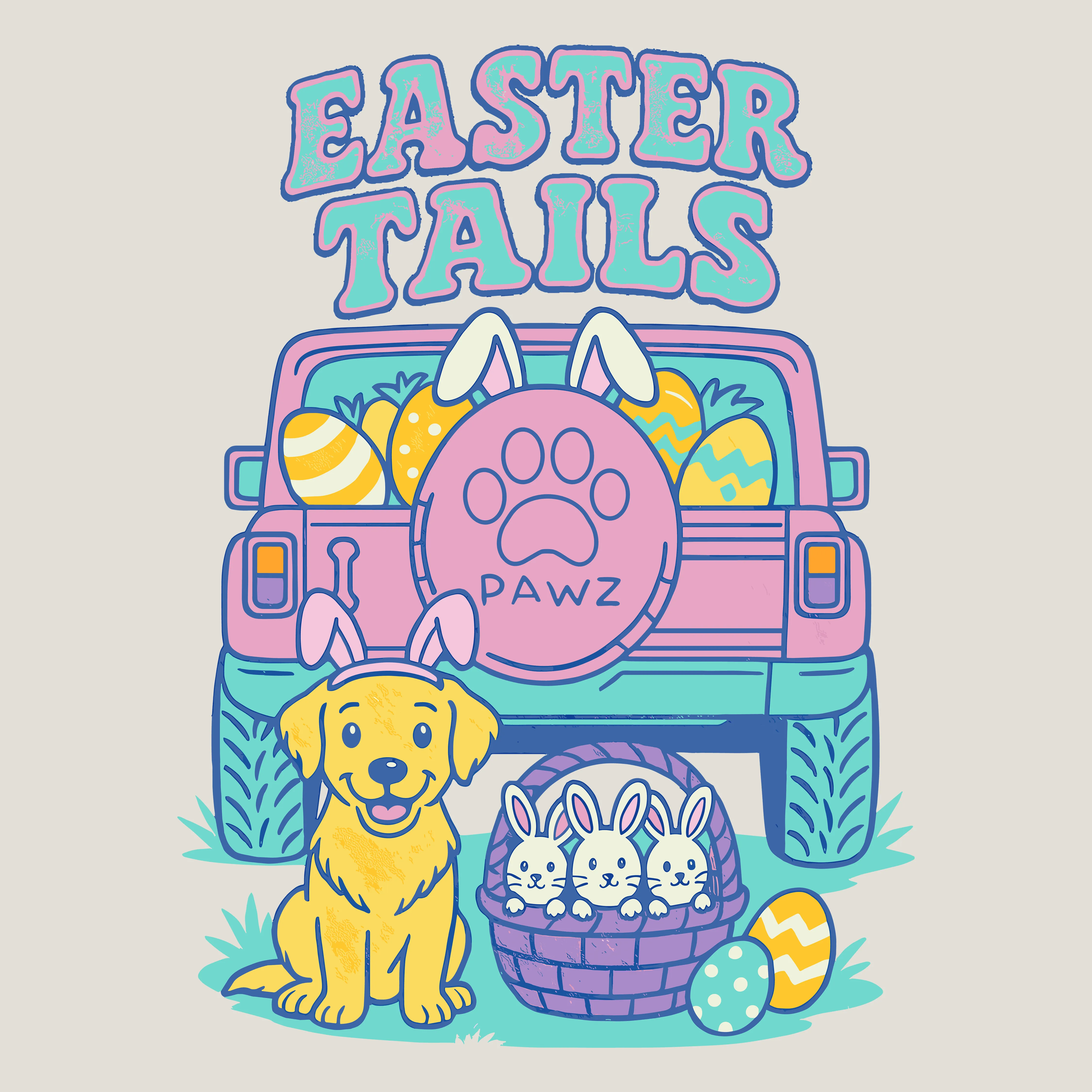 Easter Tails (Adult Hoodie) sold by PAWZ product image thumbnail 3