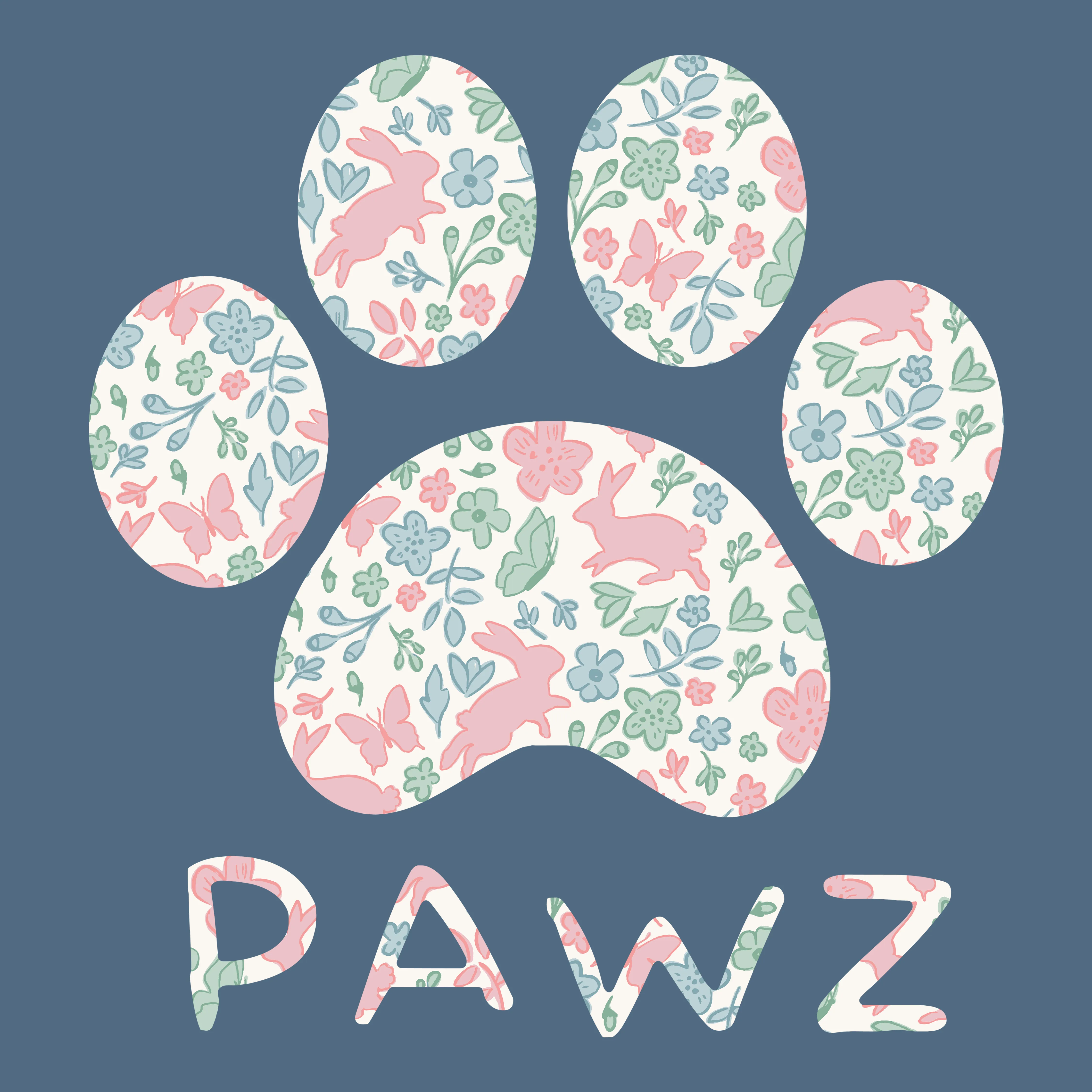 Bunny Bliss (Adult Short Sleeve T-Shirt) sold by PAWZ product image thumbnail 3