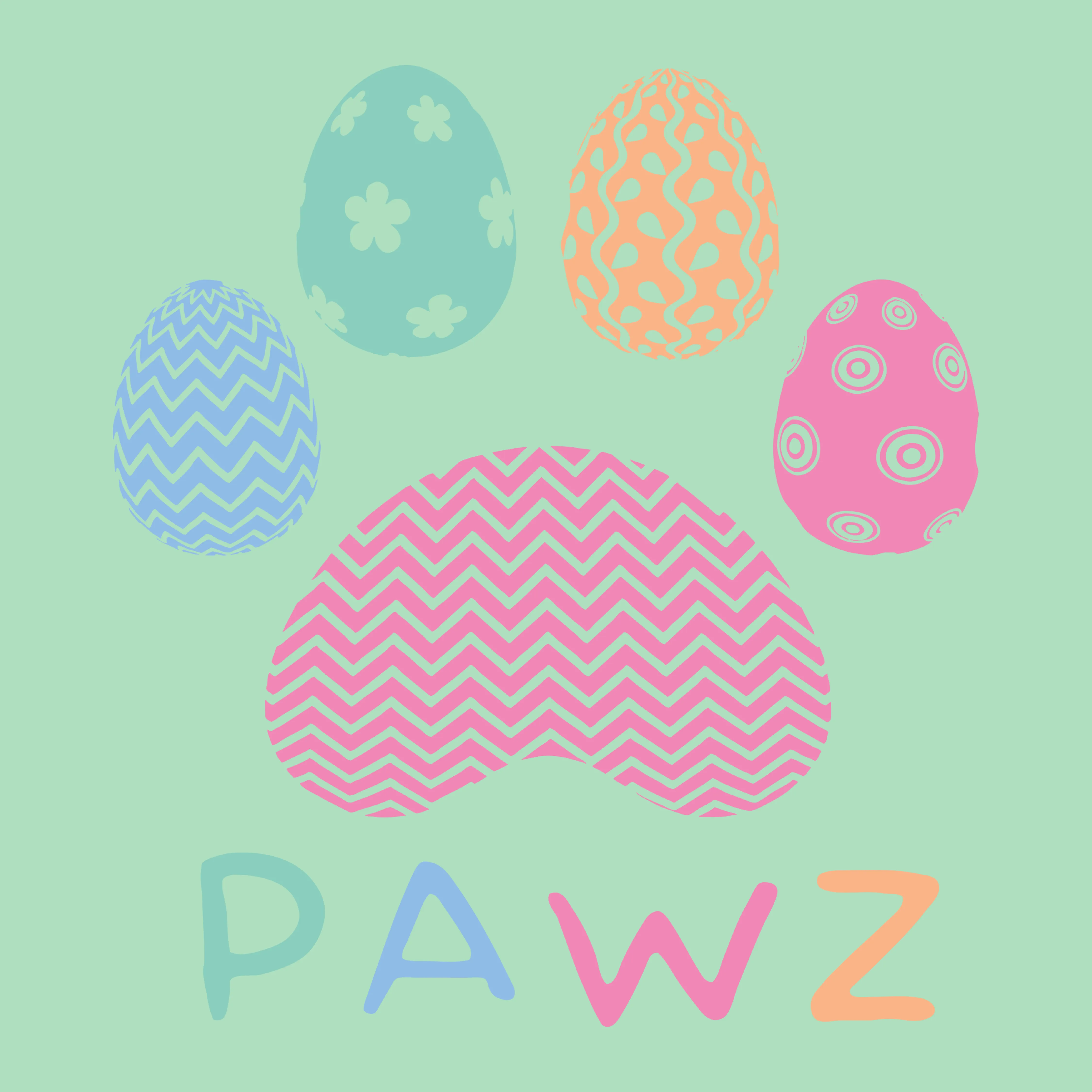 Pastel Pawz - Mint (Adult Short Sleeve T-Shirt) sold by PAWZ product image thumbnail 3