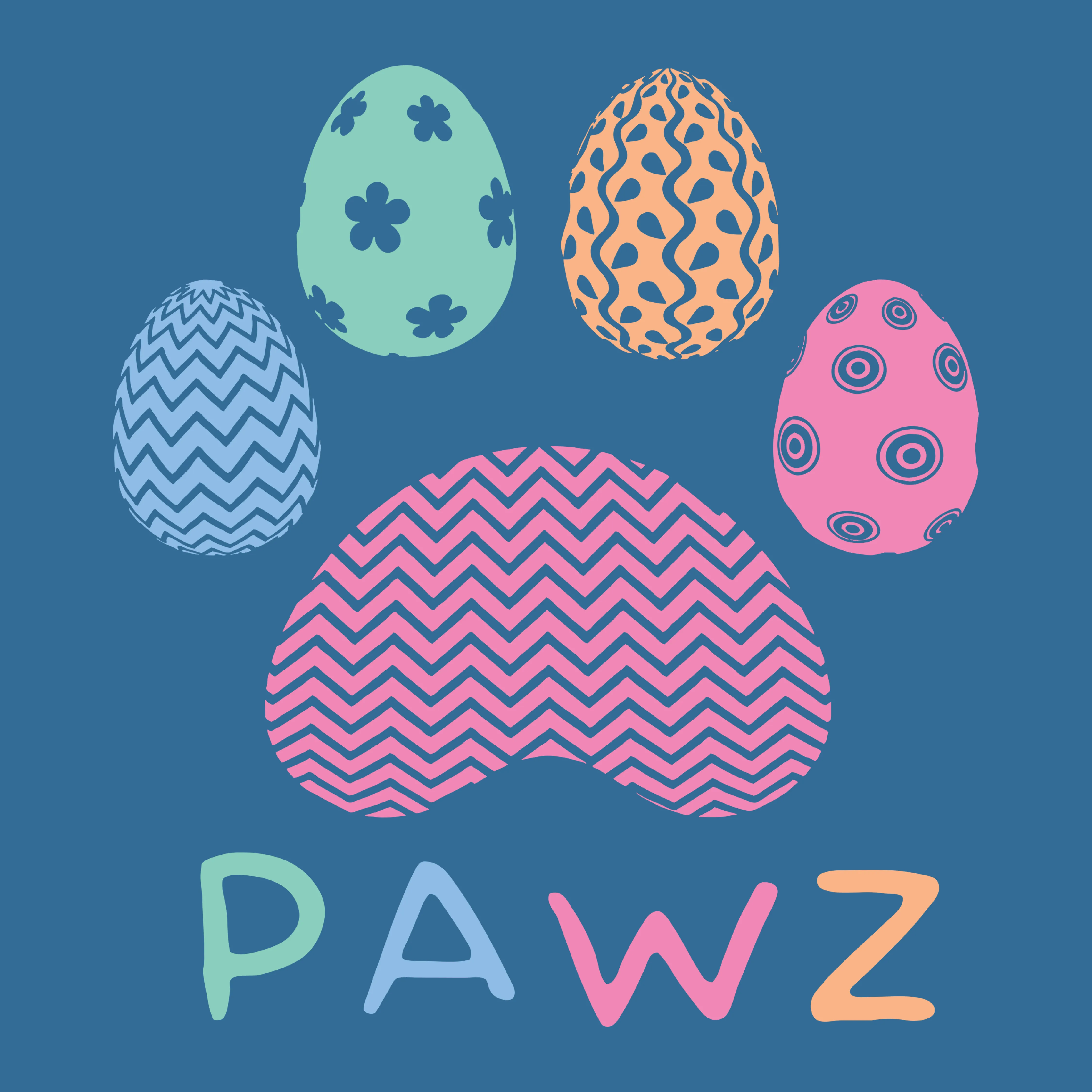 Pastel Pawz - Sapphire (Adult Short Sleeve T-Shirt) sold by PAWZ product image thumbnail 3