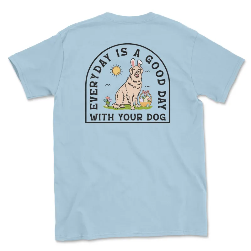 Puppy Positivity - Light Blue (Adult Short Sleeve T-Shirt) sold by PAWZ