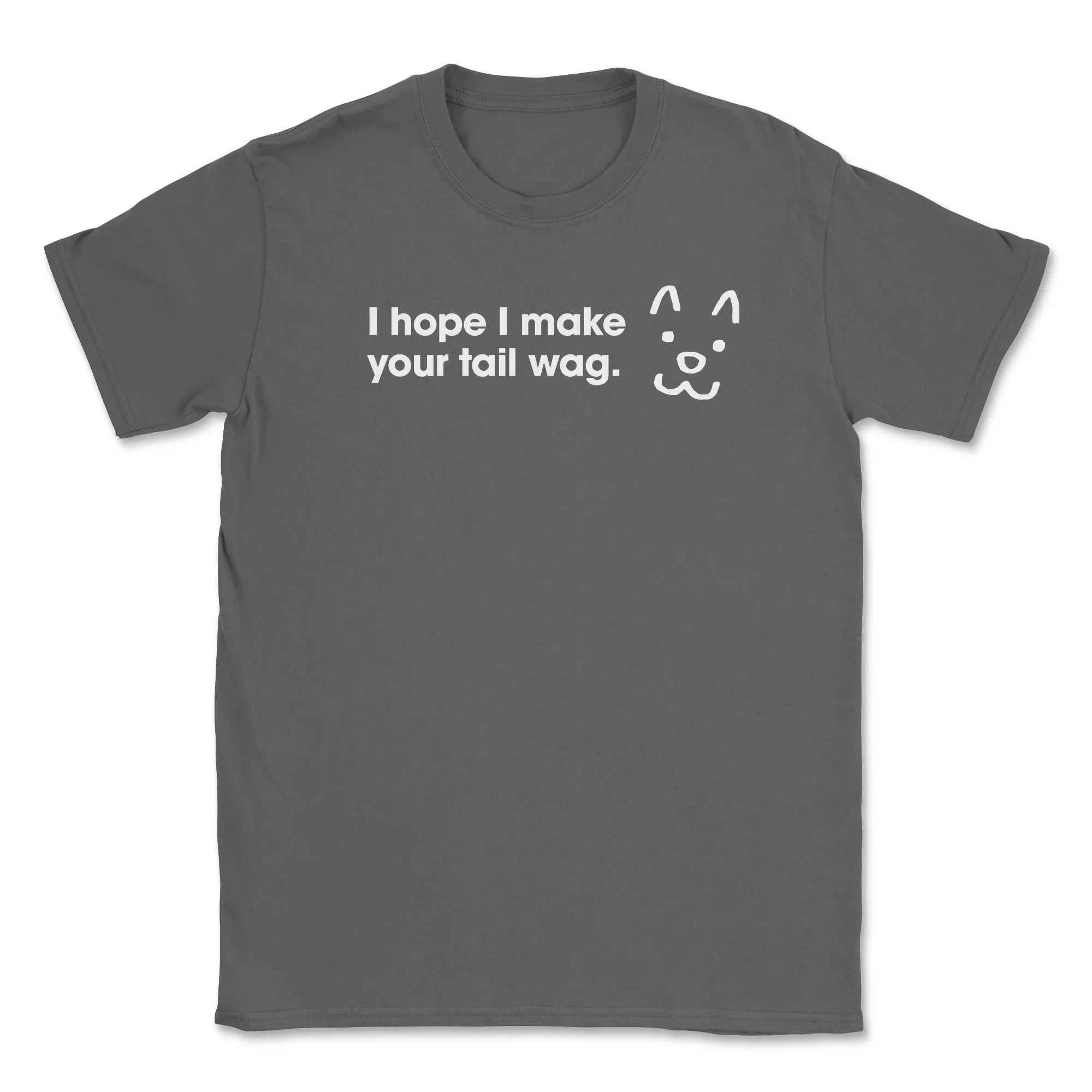 Tail Wag (Atlanta Humane Society) (Front Print) (Adult Short Sleeve T-Shirt) sold by PAWZ