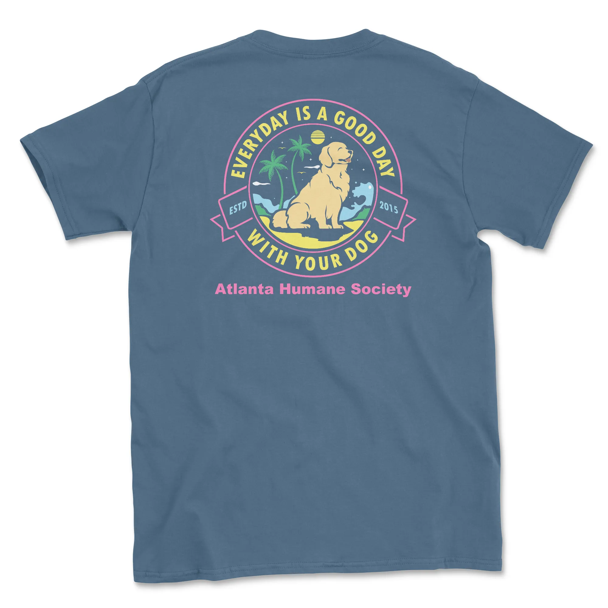 Beach Day (Atlanta Humane Society) (Adult Short Sleeve T-Shirt) sold by PAWZ