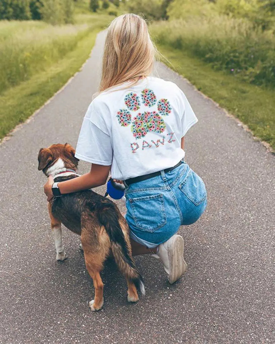Bouquet Paw (Adult Short Sleeve T-Shirt) sold by PAWZ product image thumbnail 3