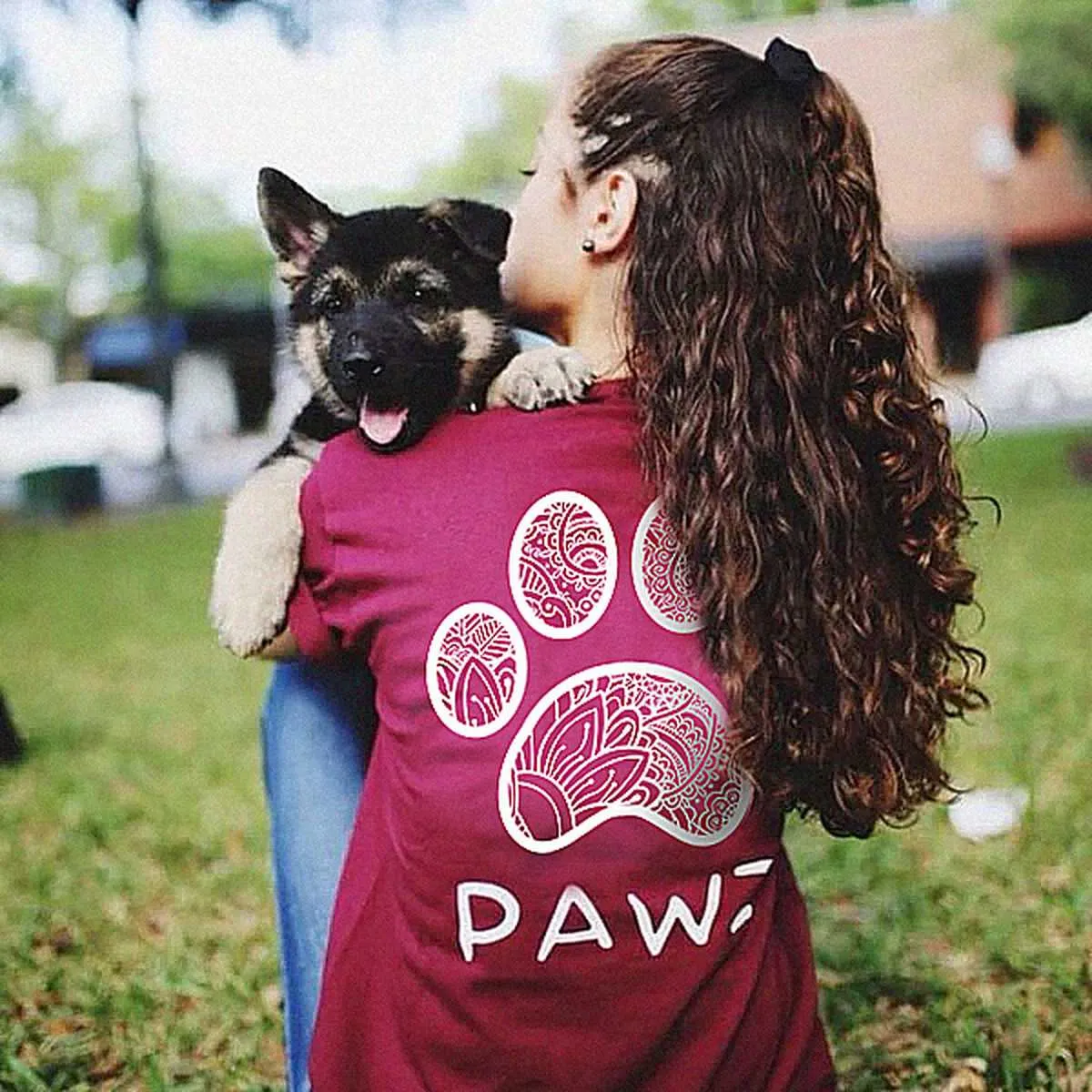 White Floral (Adult Short Sleeve T-Shirt) sold by PAWZ product image thumbnail 3