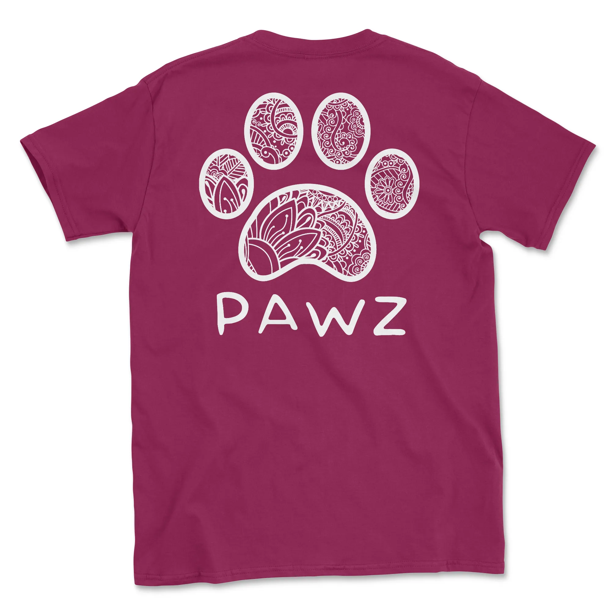 White Floral (Adult Short Sleeve T-Shirt) sold by PAWZ