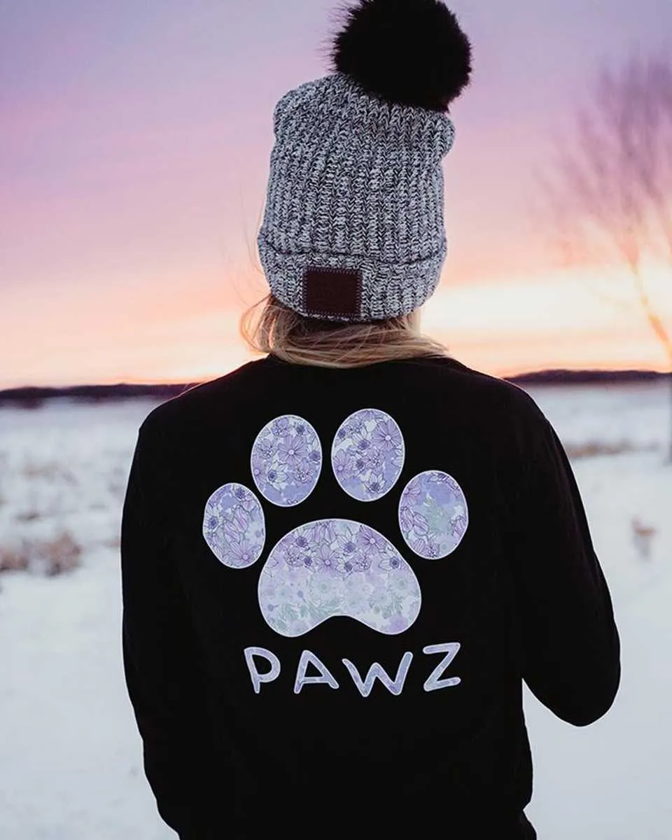 Ombre Flowers - Black (Adult Short Sleeve T-Shirt) sold by PAWZ product image thumbnail 3