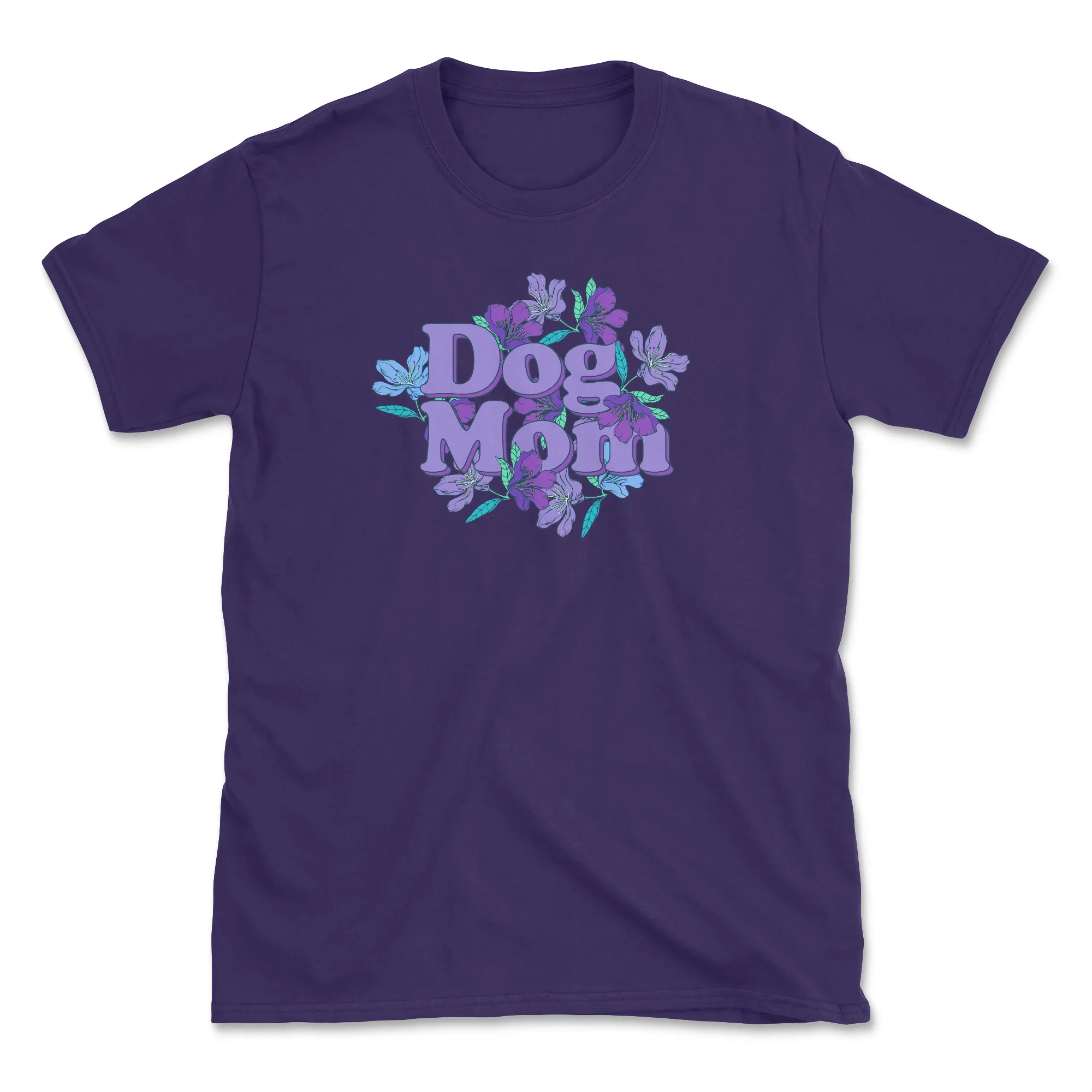 Orchid Dog Mom - Purple (Front Print) (Adult Short Sleeve T-Shirt) sold by PAWZ