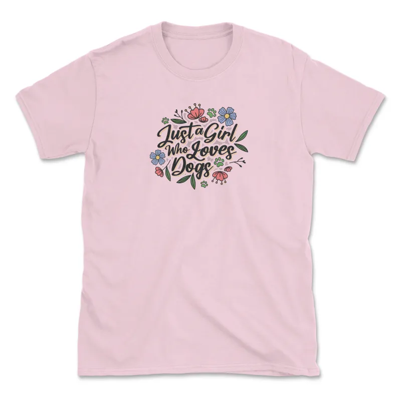 Just A Girl (Front Print) (Adult Short Sleeve T-Shirt) sold by PAWZ