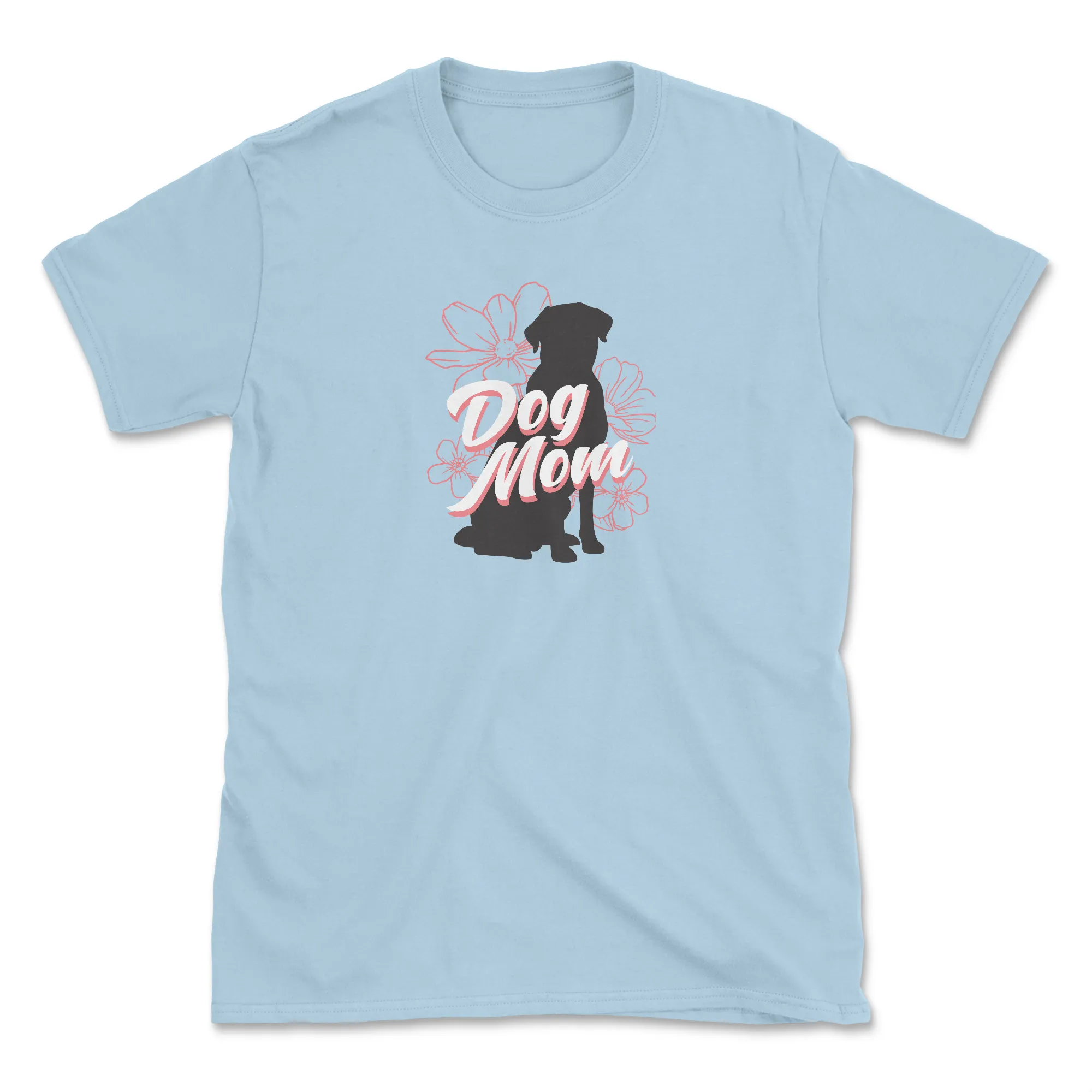 Dog Mom Silhouette (Front Print) (Adult Short Sleeve T-Shirt) sold by PAWZ